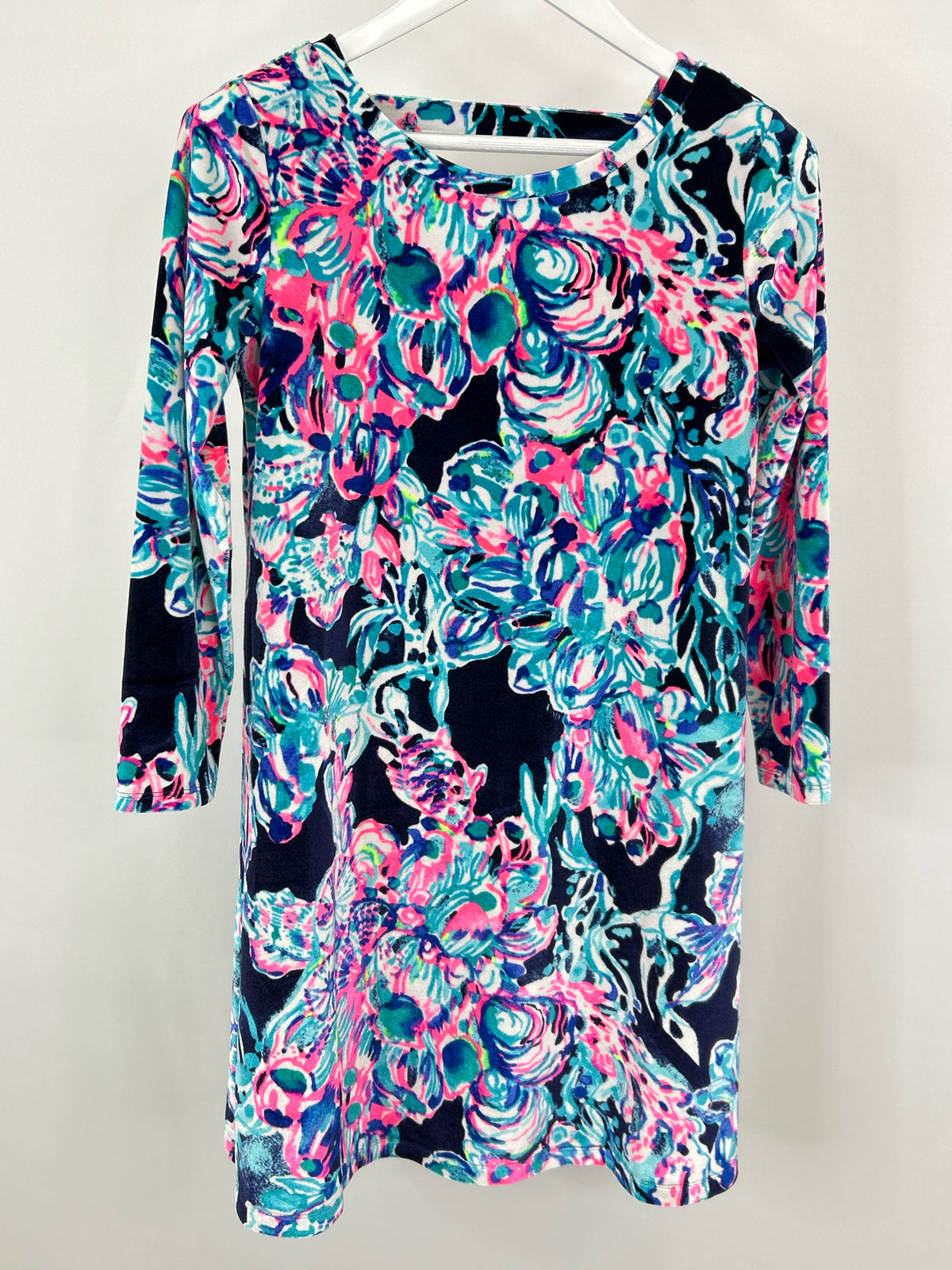 LILLY PULITZER Size S Navy Print Women Dress