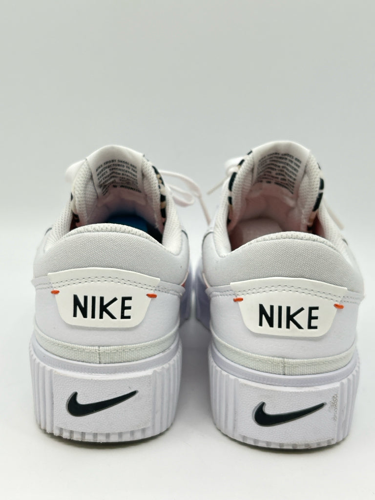 NIKE Size 8 WHITE AND ORANGE Women's Sneakers