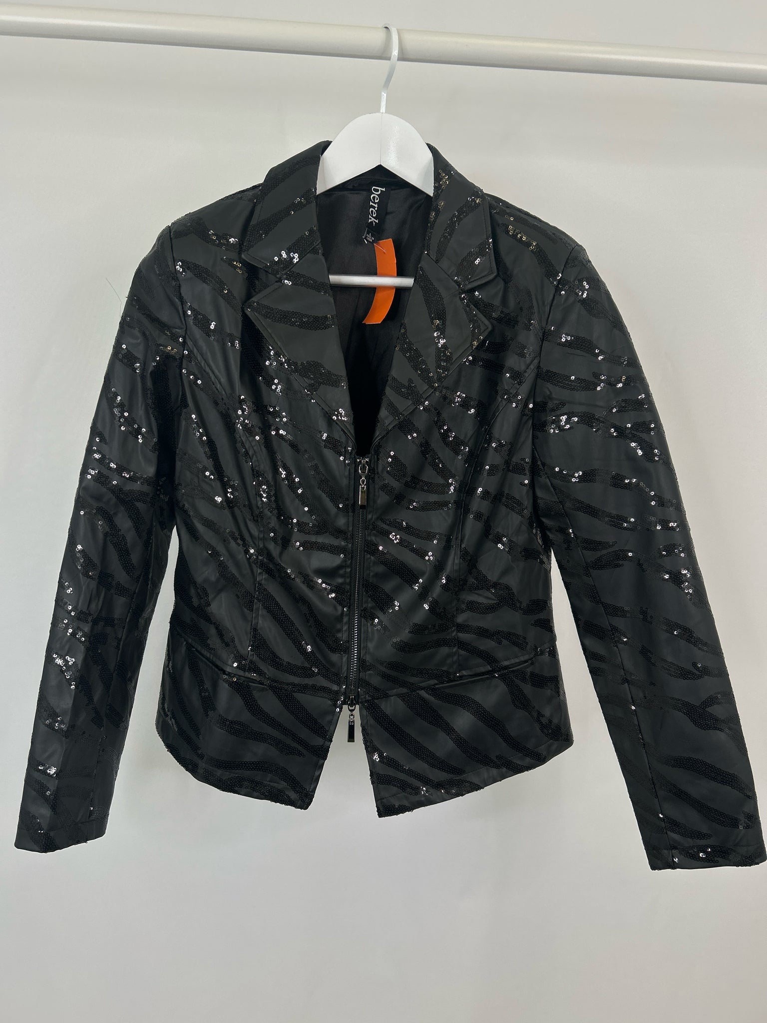 BEREK Size L Black Women Jacket