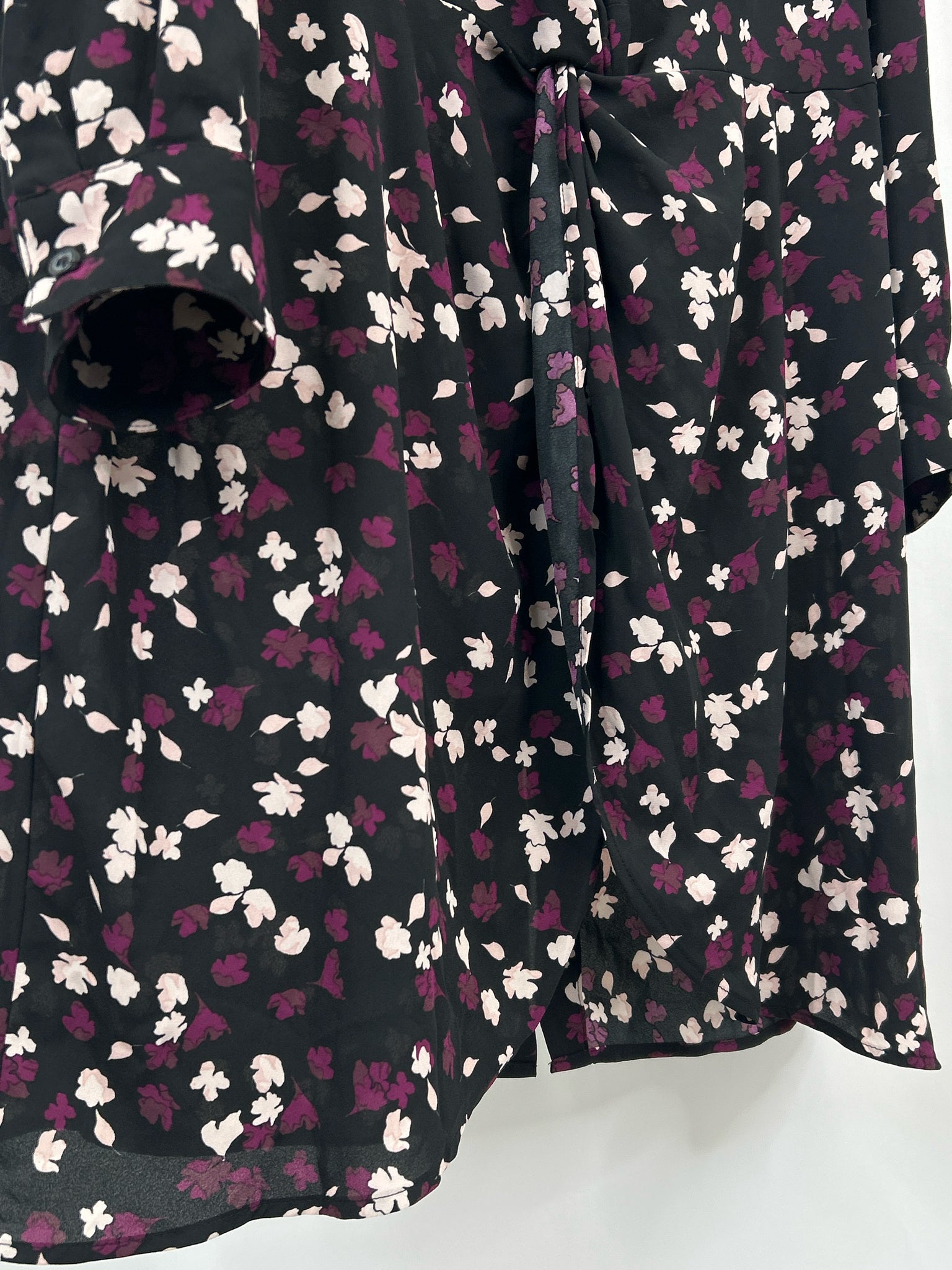 LANE BRYANT Size 18 Black Floral Women Dress