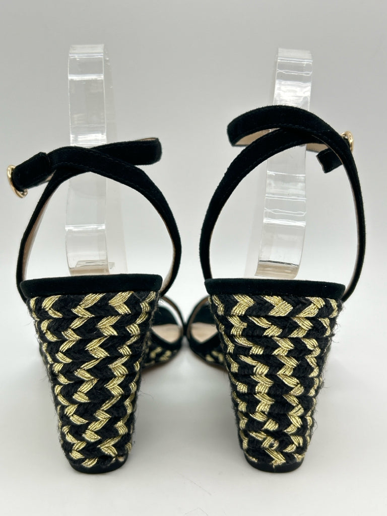 ANN TAYLOR Women Size 9.5M Black Print Sandal