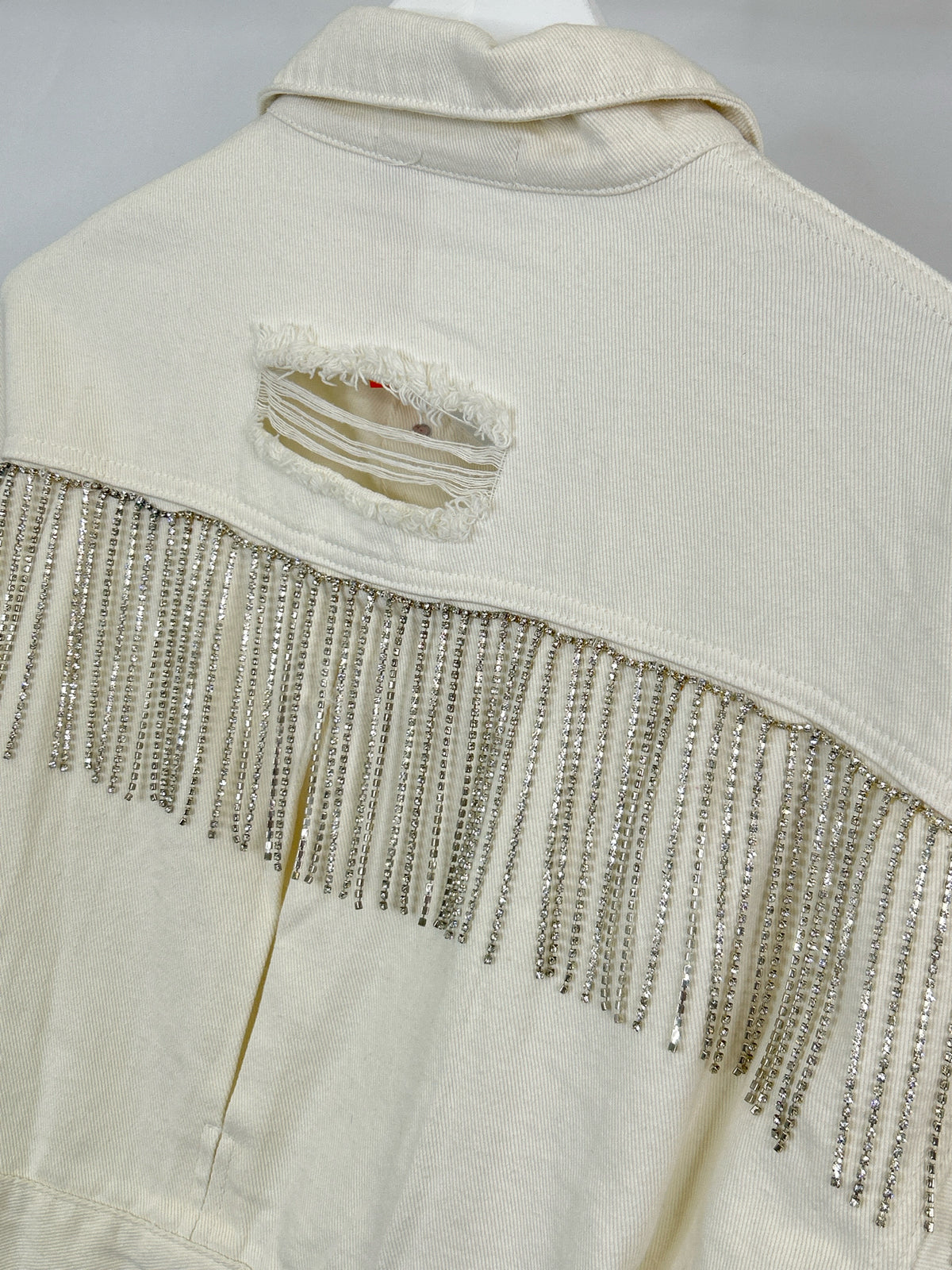 BLUE B Size S/M white denim Women Jacket