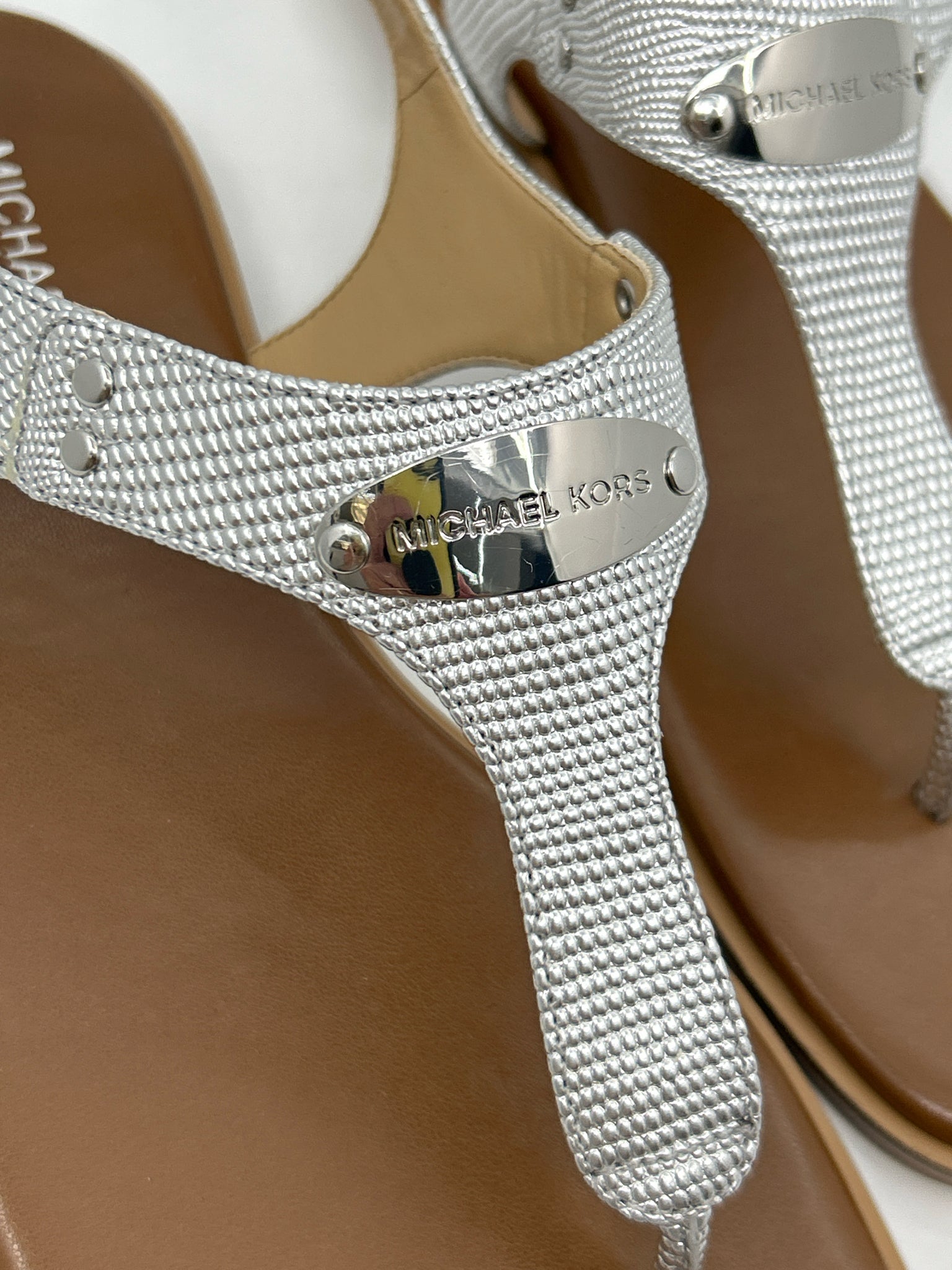 MICHAEL MICHAEL KORS Size 8M Silver Women Sandal