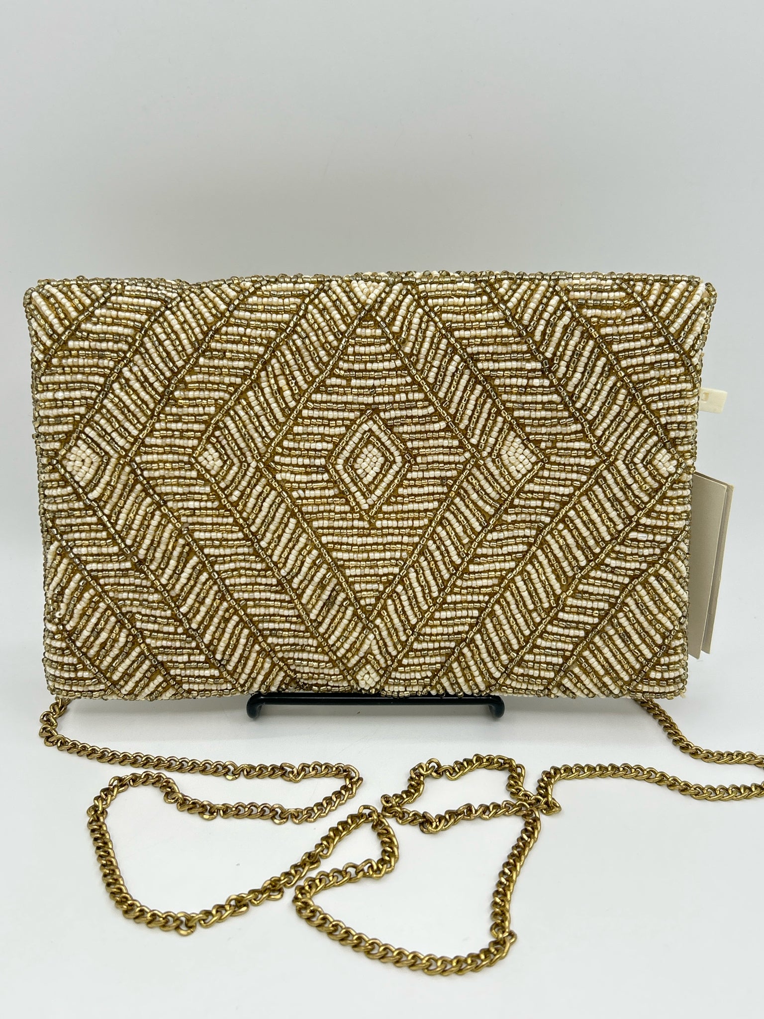 ANTIK KRAFT Gold and White Women Purse