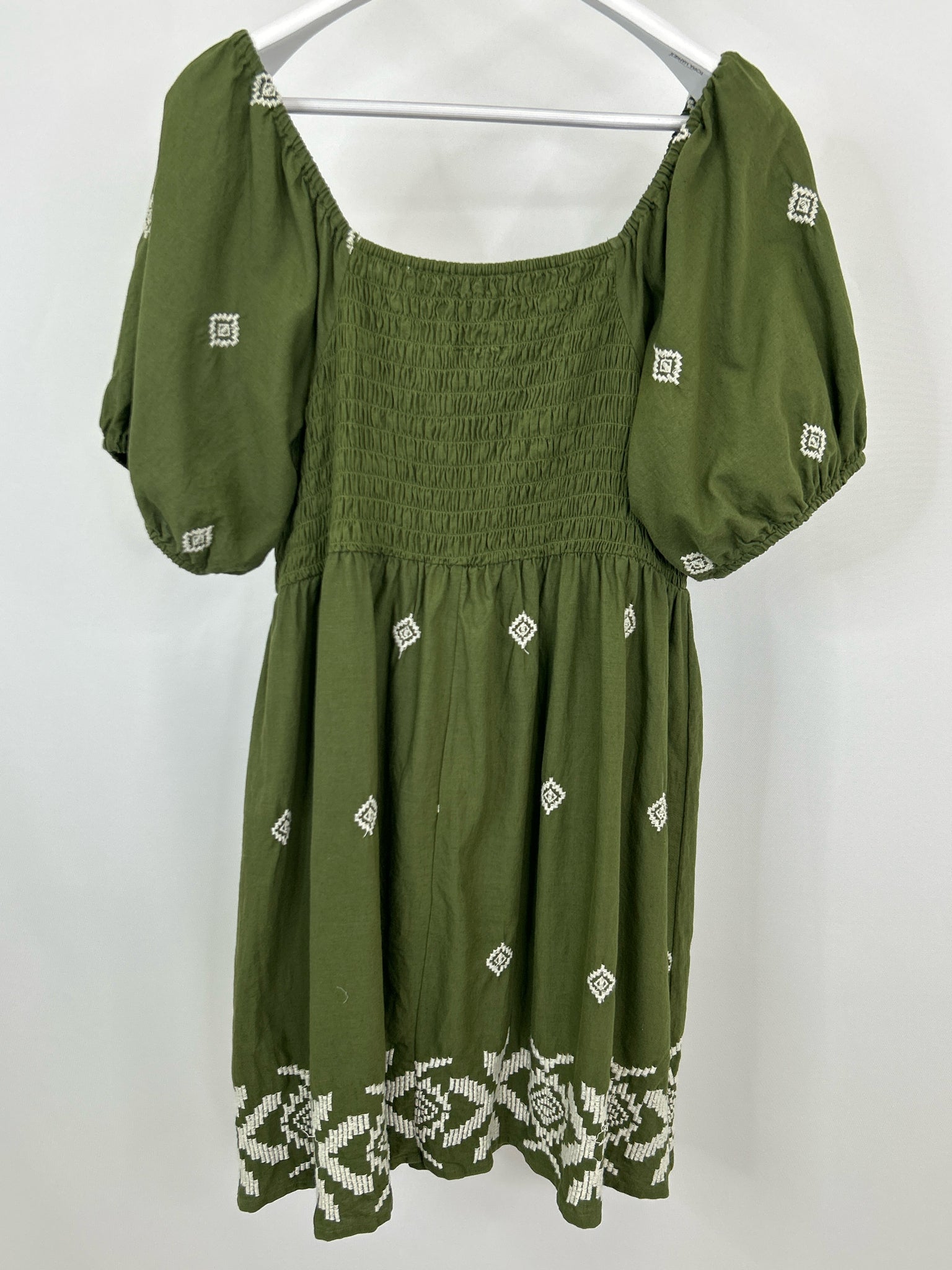 CUPIO Size XL Green Print Women Dress