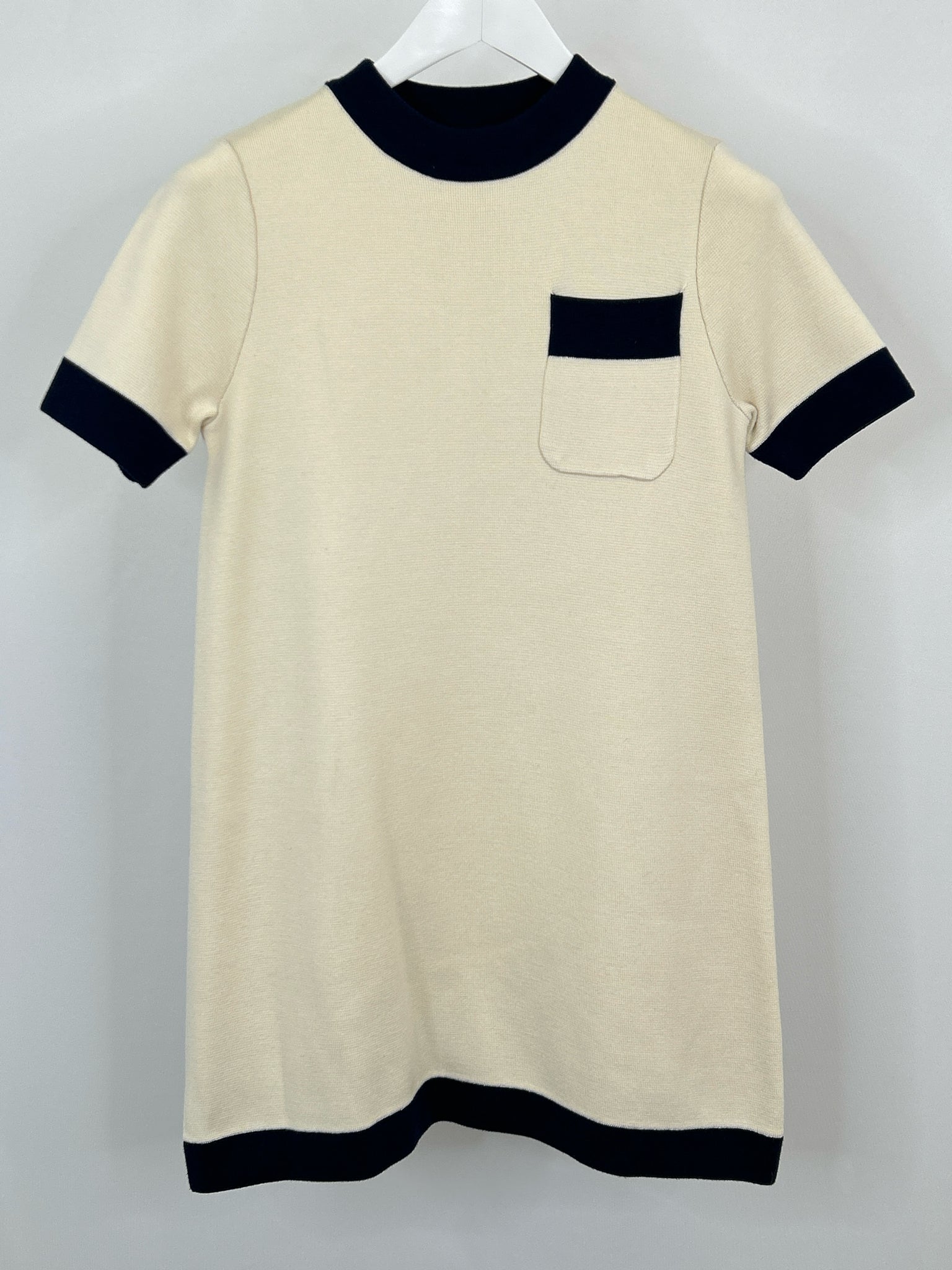 TUCKERNUCK Size S CREAM AND NAVY Women Dress