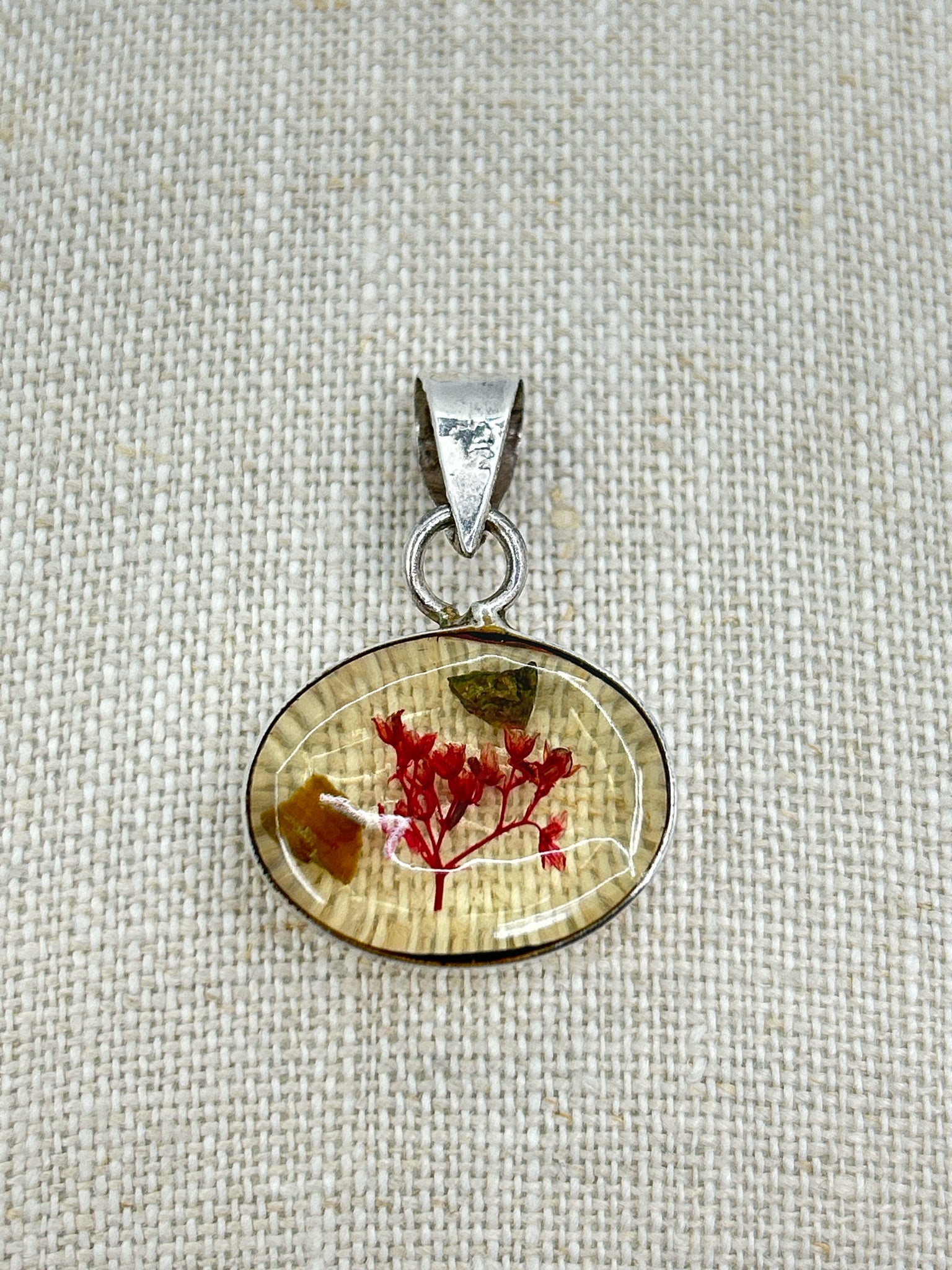 Sterling Silver Floral Pendant