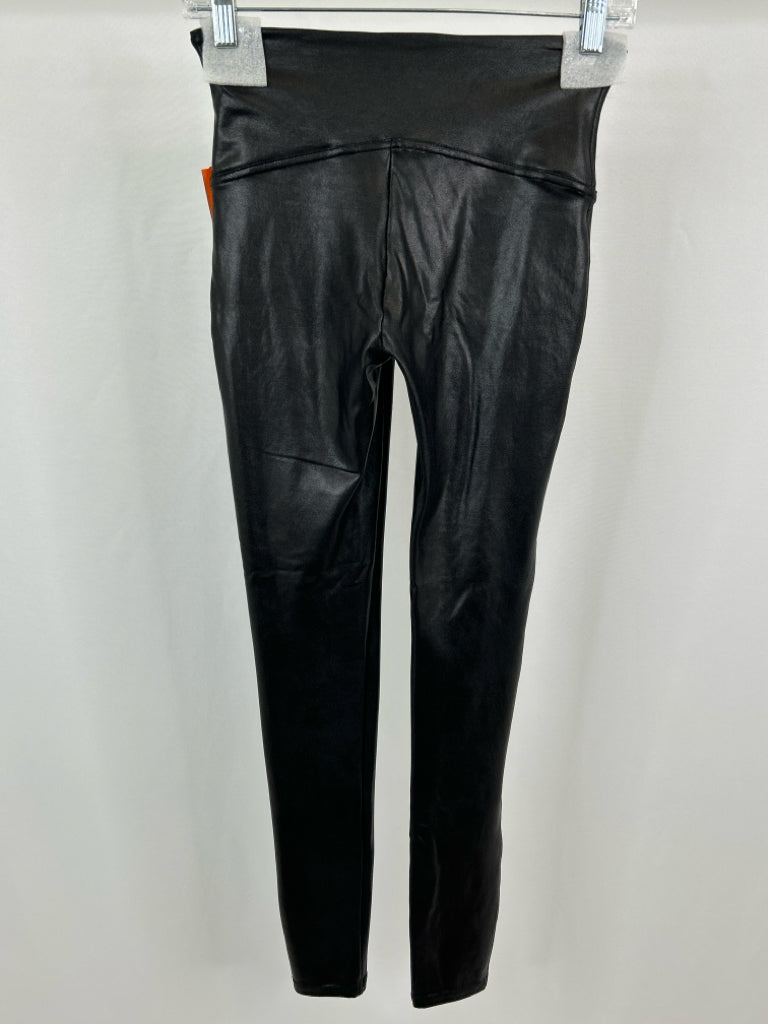 SPANX Women Size M METALLIC BLACK Legging