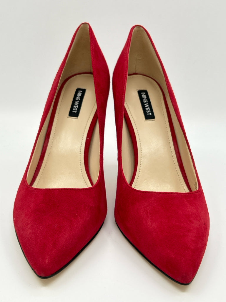 NINE WEST Women Size 11M Red Pumps