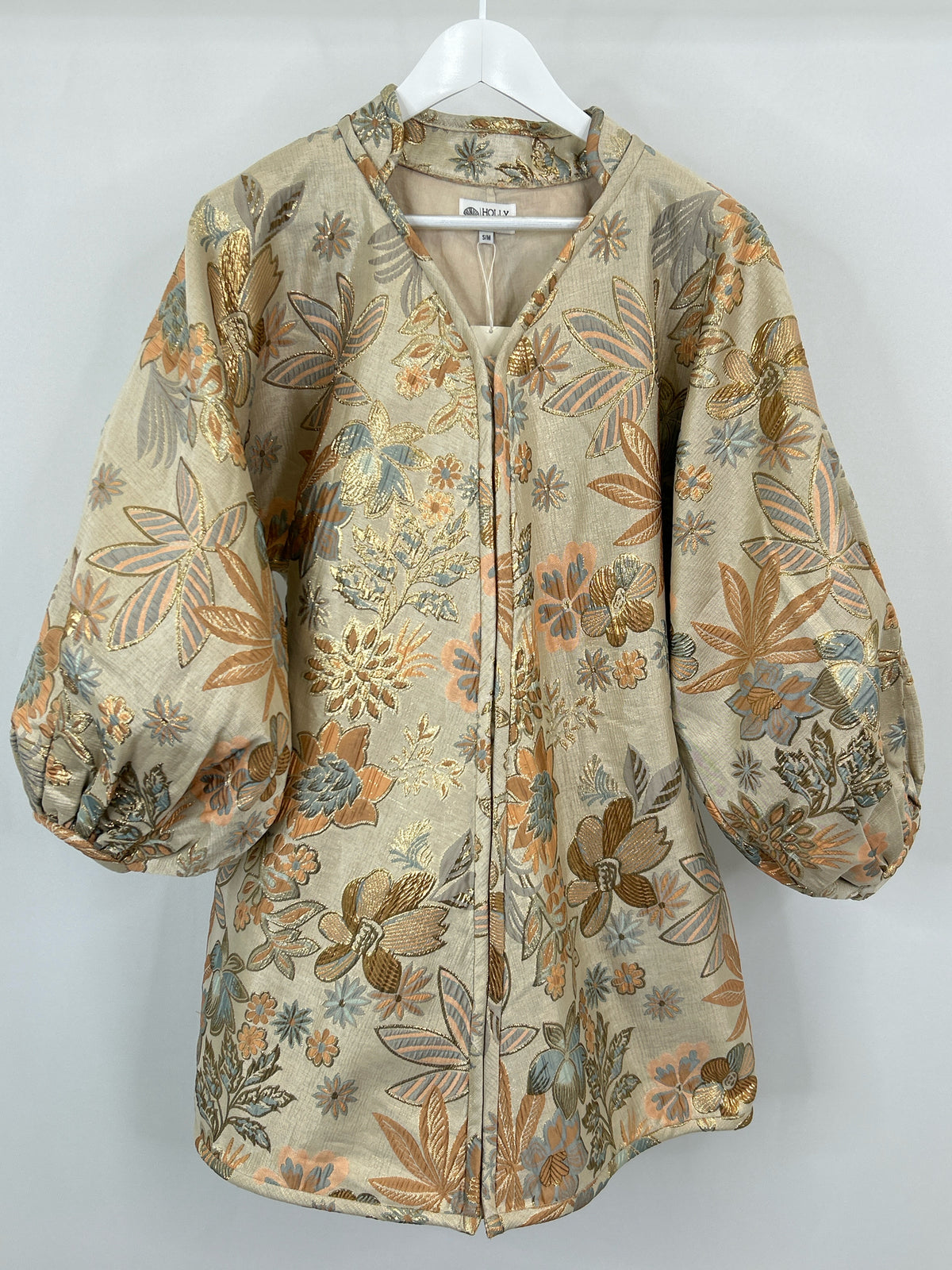 HOLLY SHAE Size S/M BEIGE FLORAL Women Dress