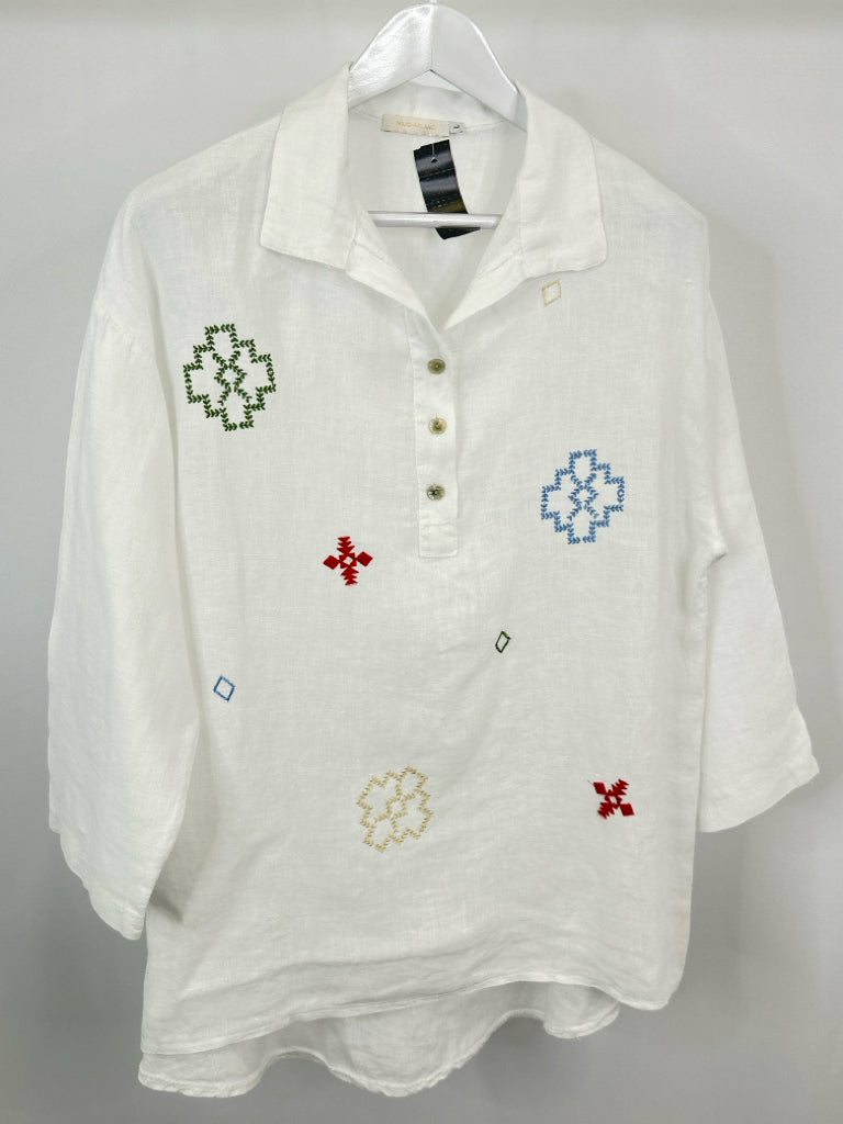 MILIO-MILANO Size L White Women's Tunic