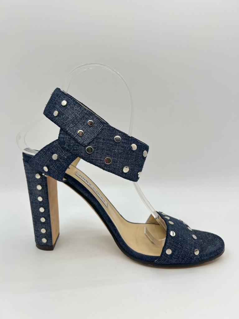 JIMMY CHOO Women Size 40.5 BLUE DENIM Sandal