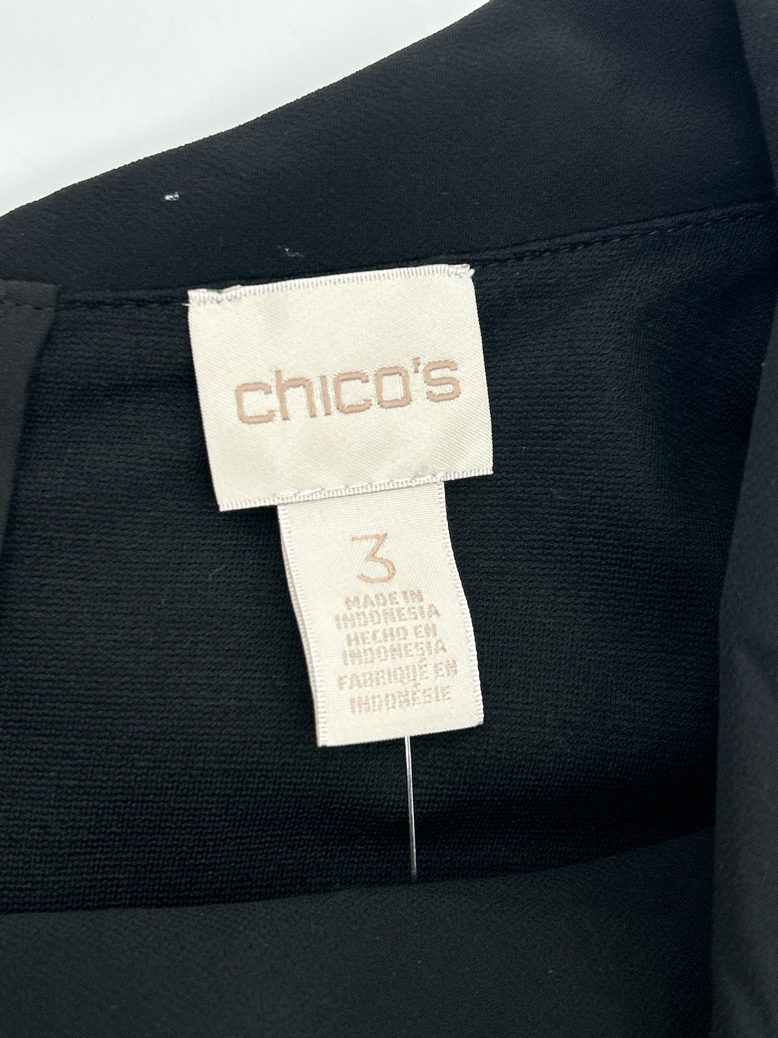 CHICO'S Size 16 Black Women Dress