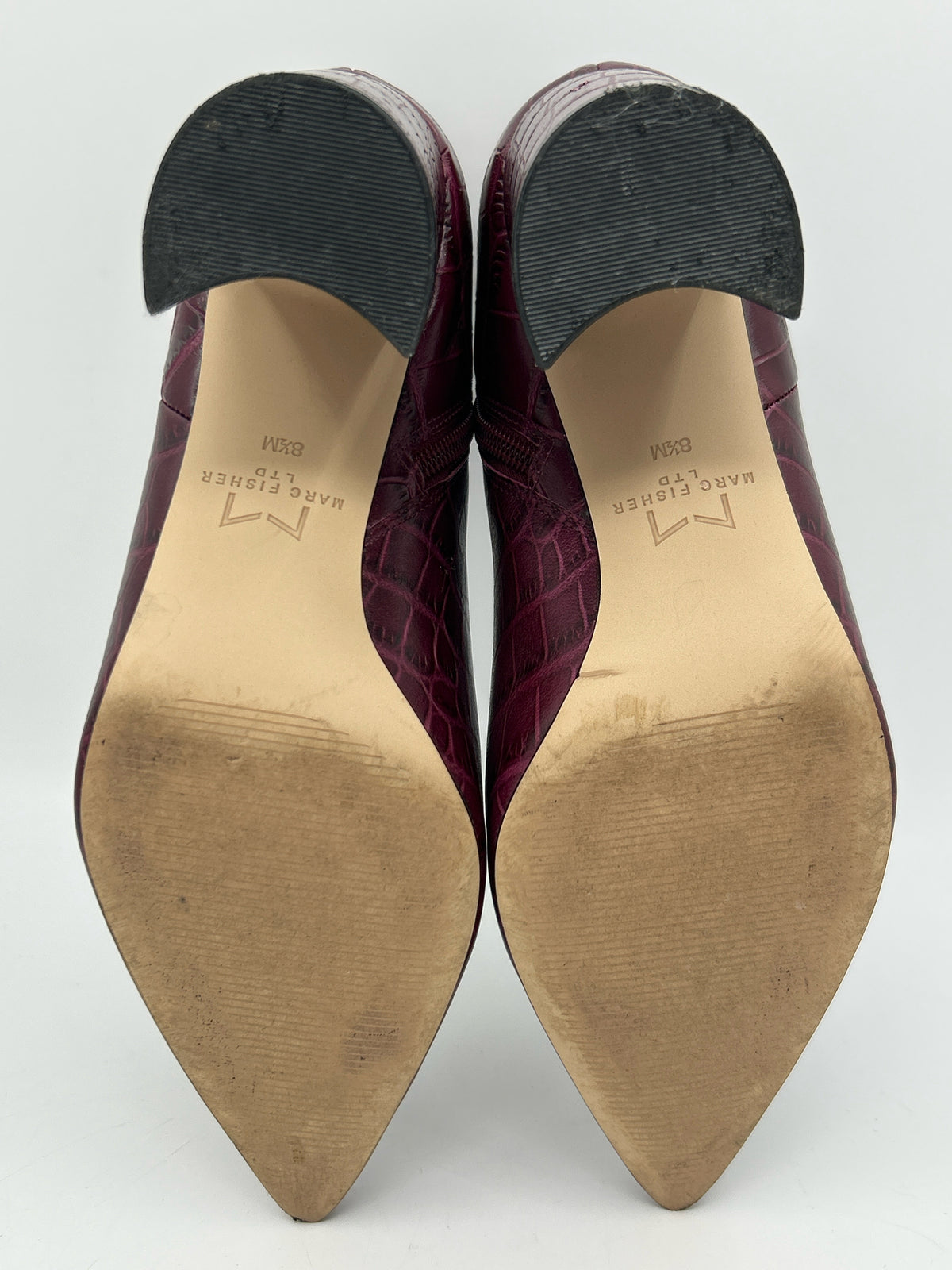 MARC FISHER Size 8.5M Burgundy Women Booties