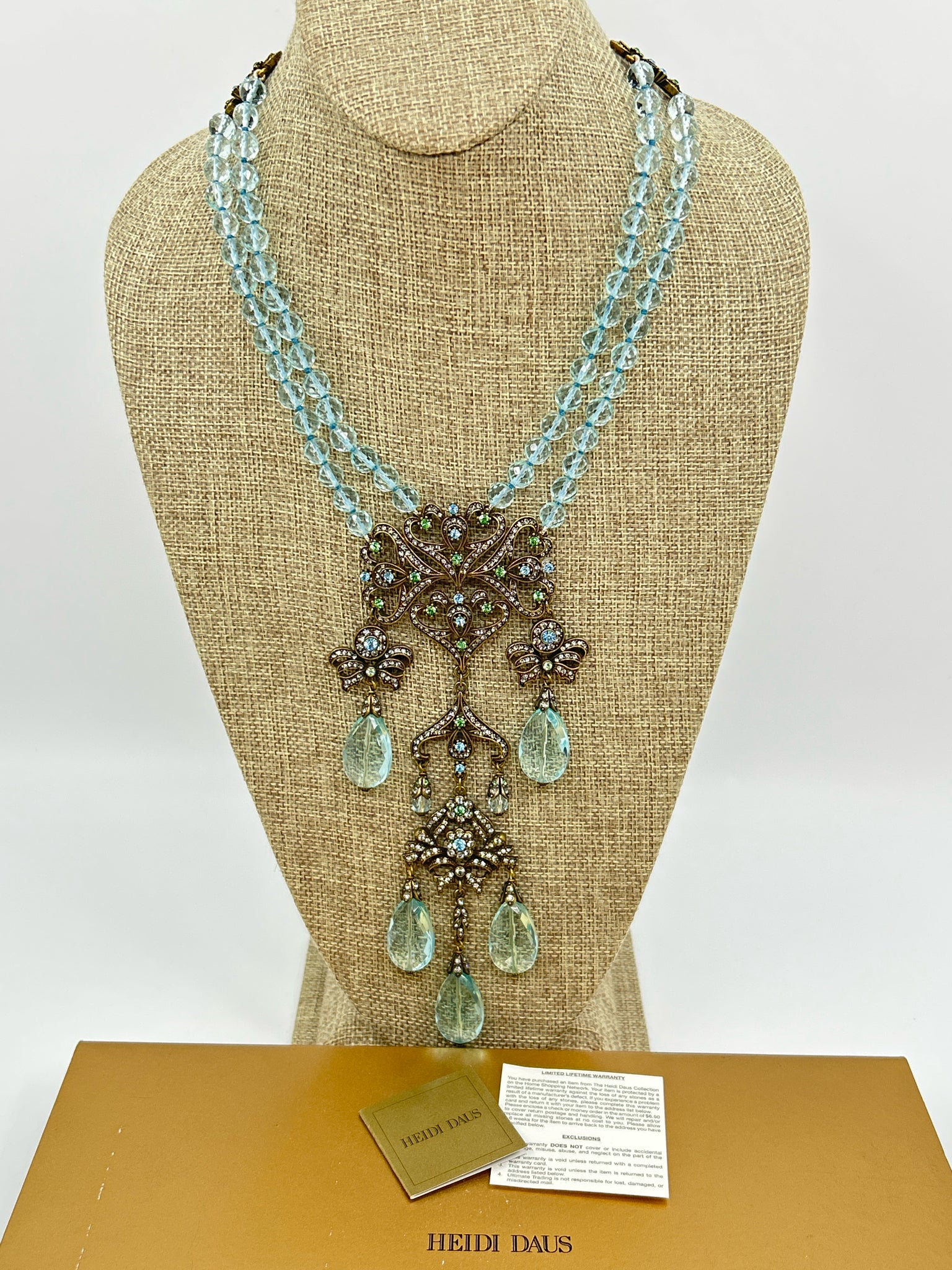 HEIDI DAUS blue and gold Necklace