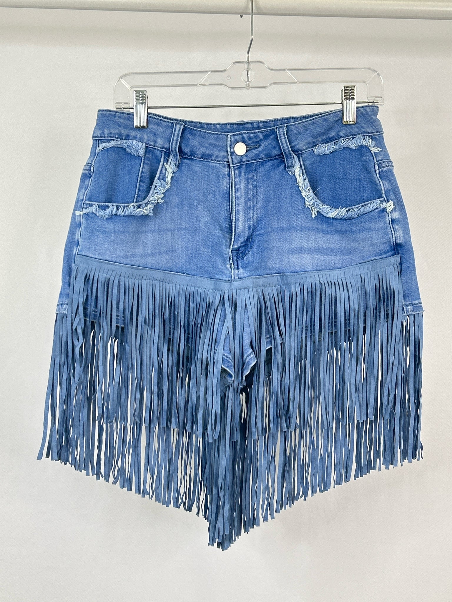 Oyrosy Size L BLUE DENIM Women Shorts