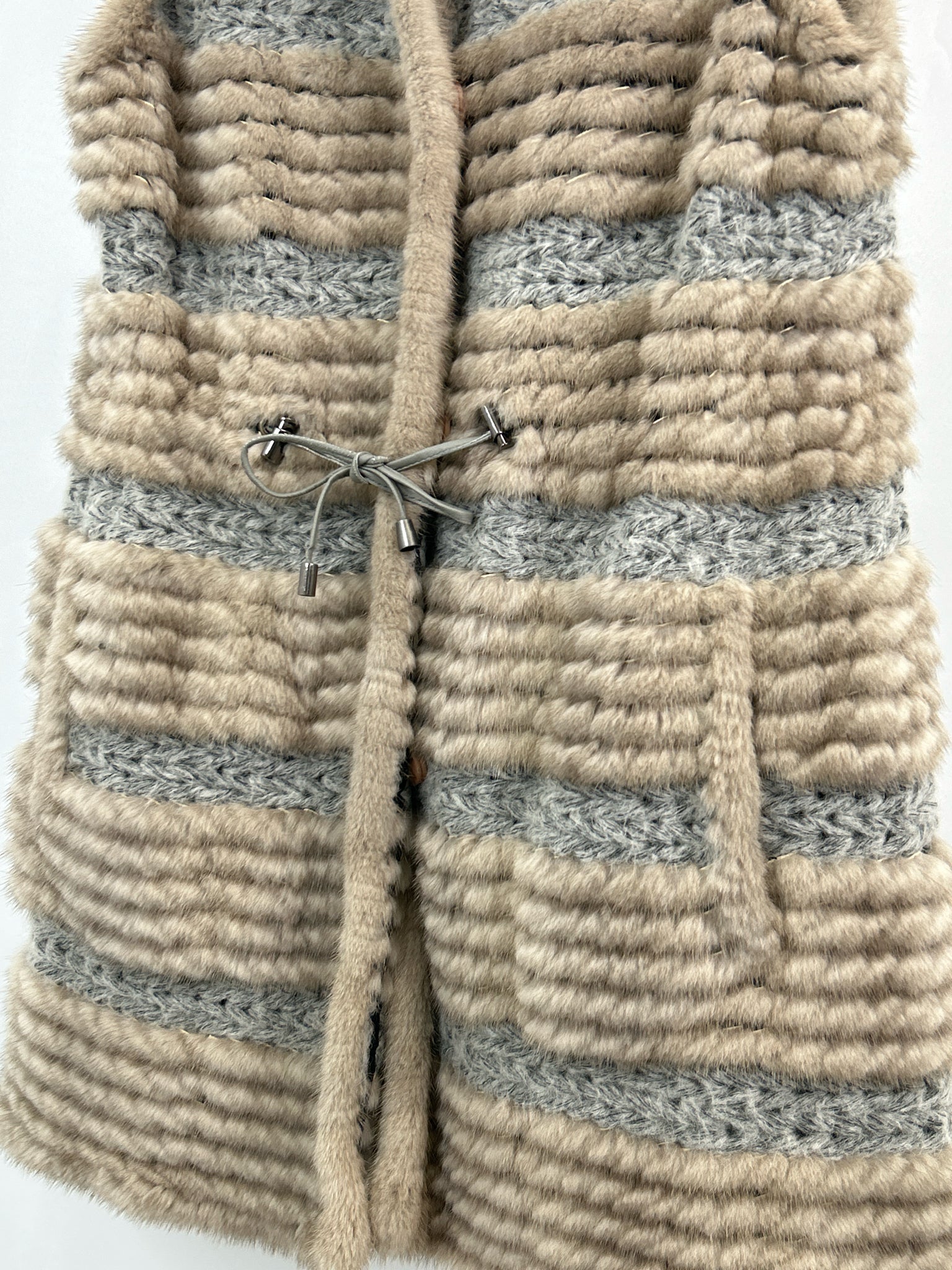 BELLE FARE Size M BEIGE AND GRAY Women Vest