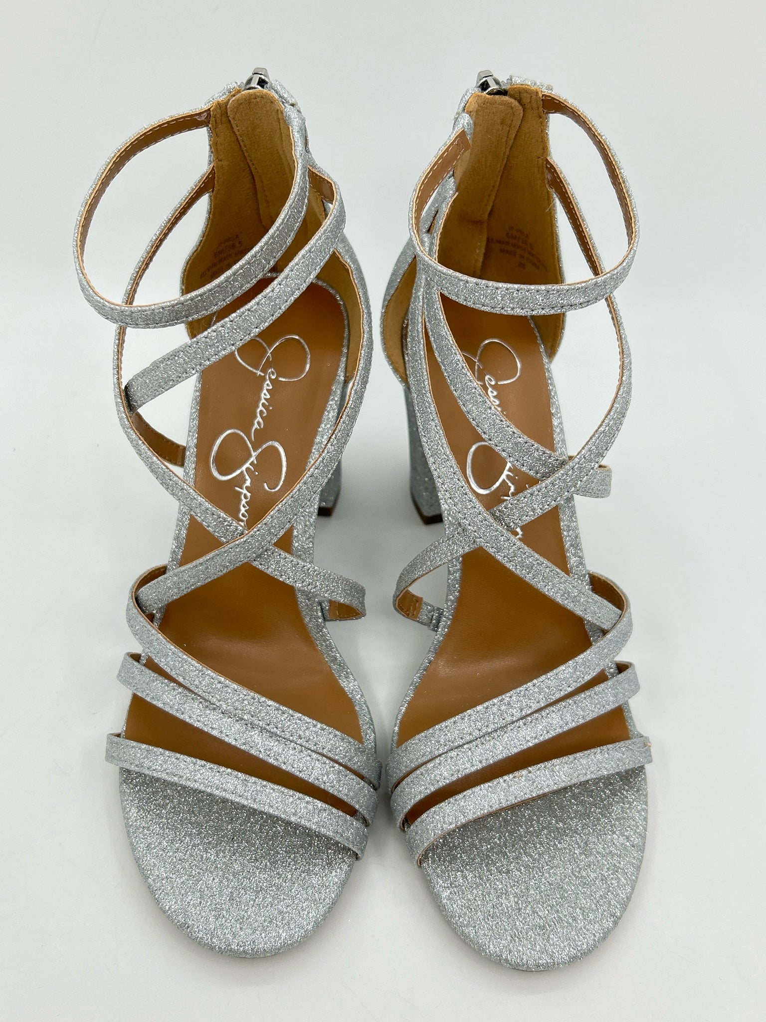 JESSICA SIMPSON Size 6M METALLIC SILVER Women Pumps
