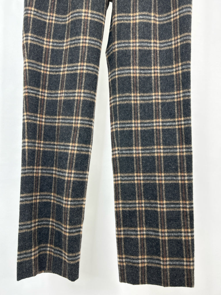 2 B RYCH Women Size 6 Black Plaid Pants NWT