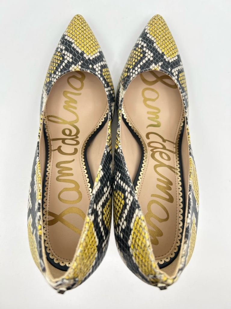 SAM EDELMAN Size 8M Black and yellow Pumps