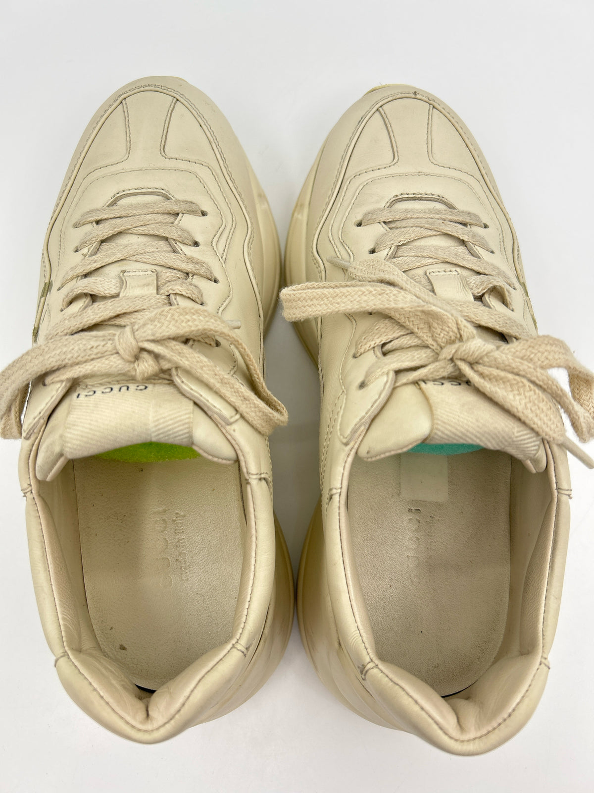 GUCCI Size 37/7 Ivory Women Sneakers