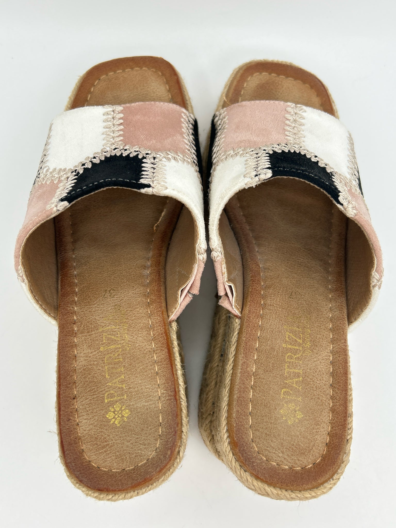 PATRIZIA Size 37 Black and White Women Sandal