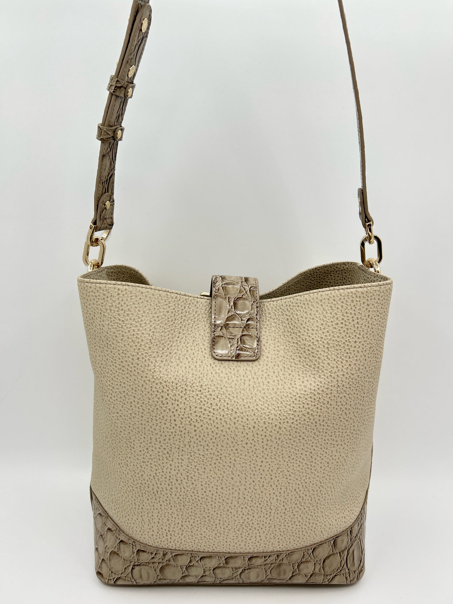 BRAHMIN Cream and Beige Women Purse