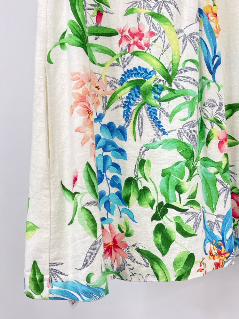 TOMMY BAHAMA Size S White Floral Women Dress