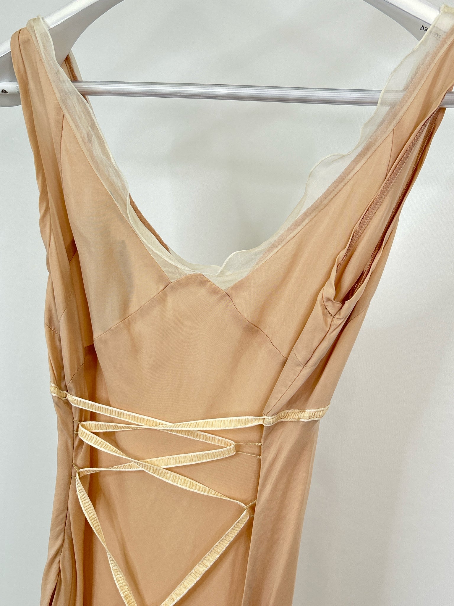 ODILLE Size 6 Peach Women Dress
