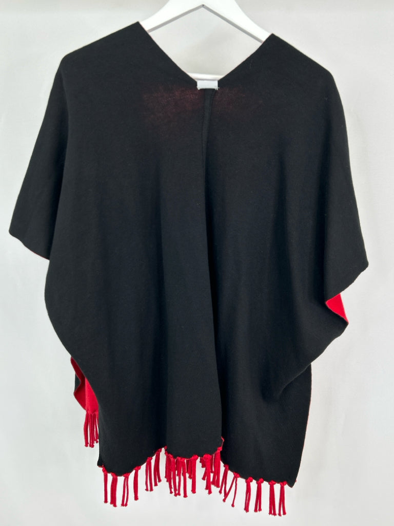 CHICO'S Women Size S/M Red & Black Reversible Wrap NWT