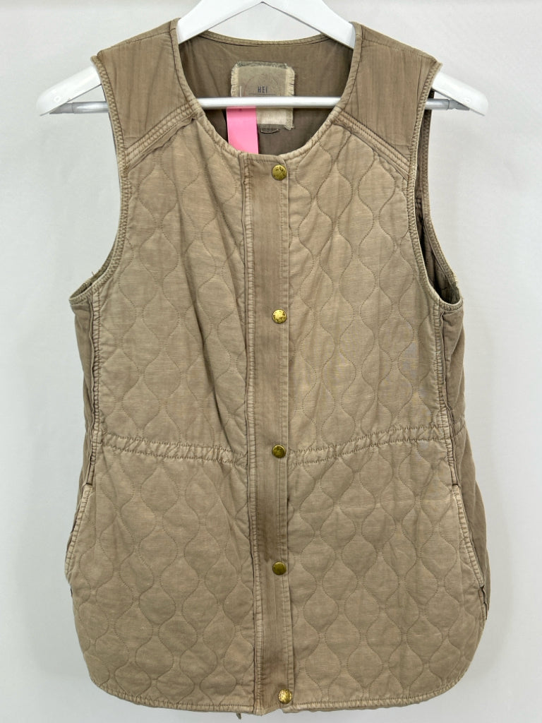 HEI HEI Women Size M Taupe Vest