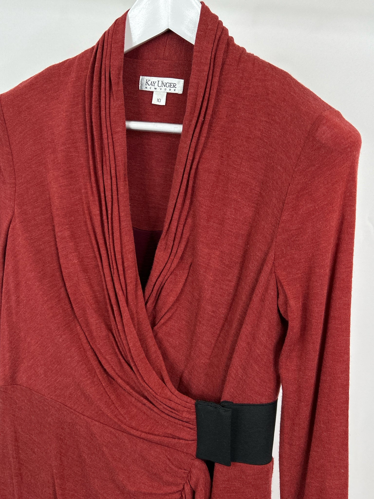 KAY UNGER Size 10 Red Women Dress