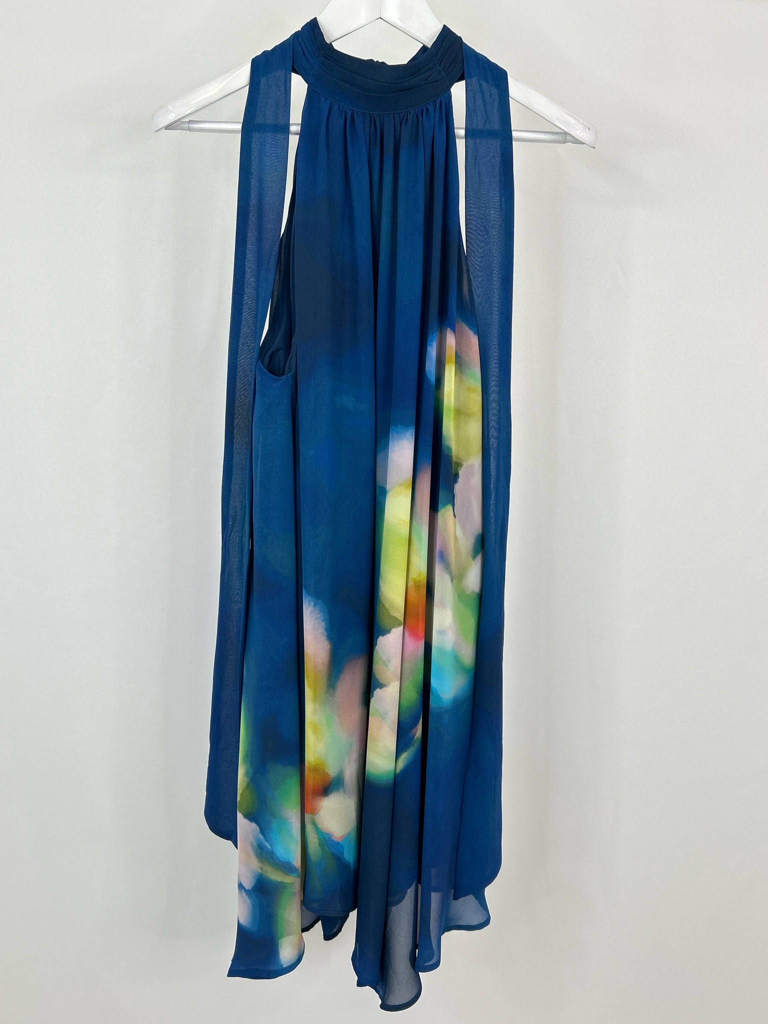 STEVE MADDEN Size XL Blue Print Women Dress