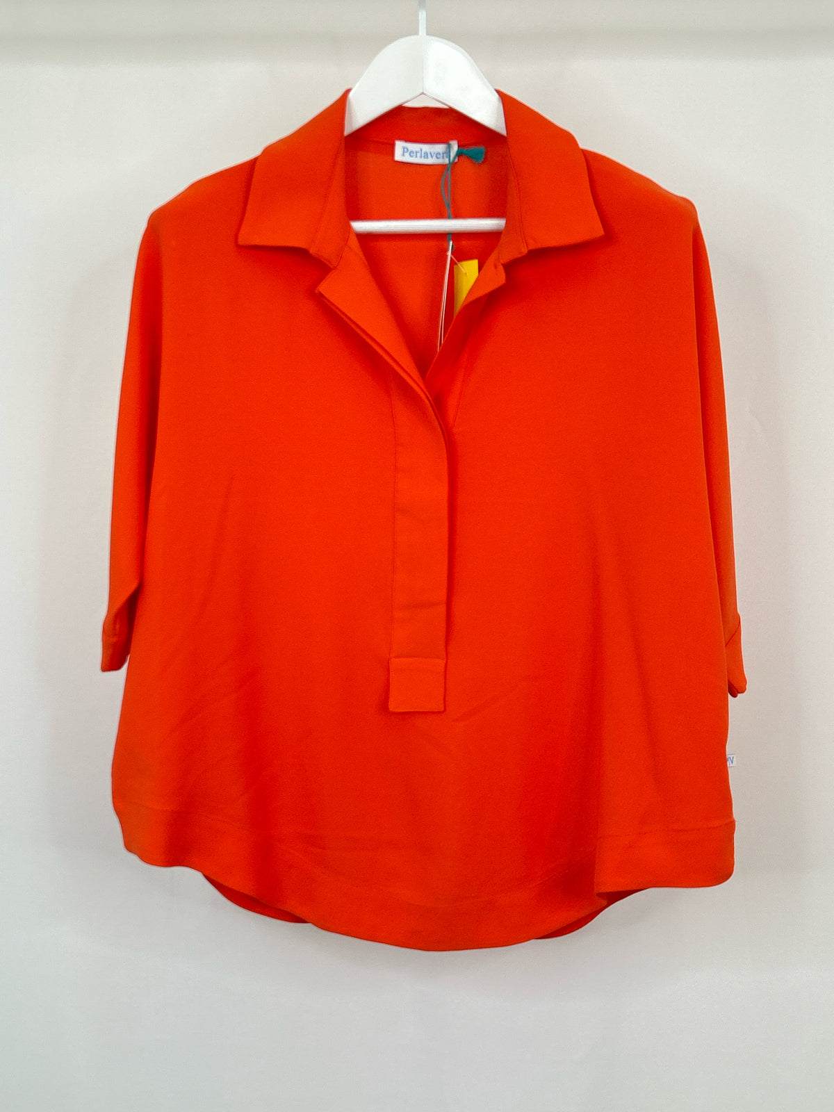 Perlavera Size OSFM Orange Women Shirt