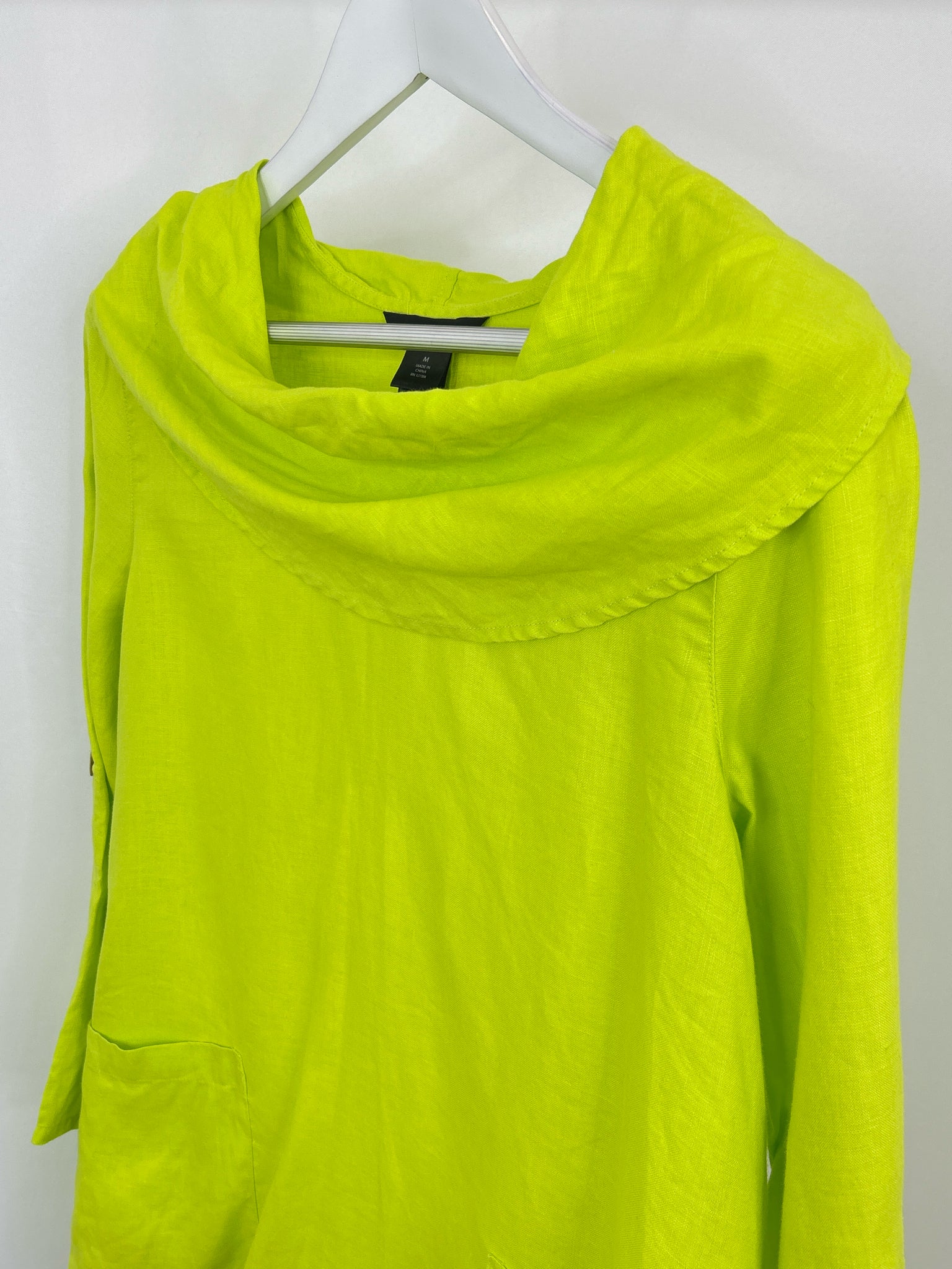 Ali Miles Size M Chartreuse Women Tunic