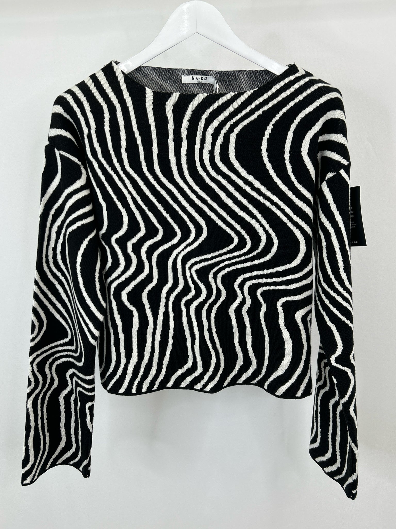NA-KD Size M Black and White Women Sweater