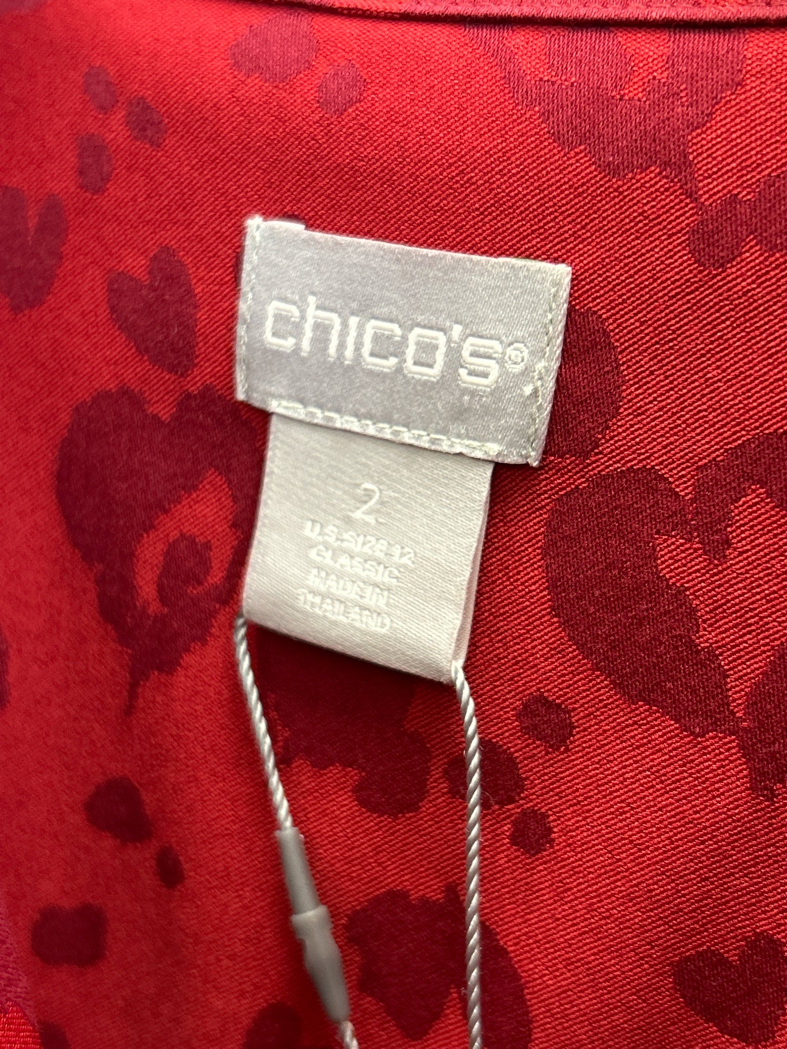 CHICO'S NWT Size 12 Red Women Blouse