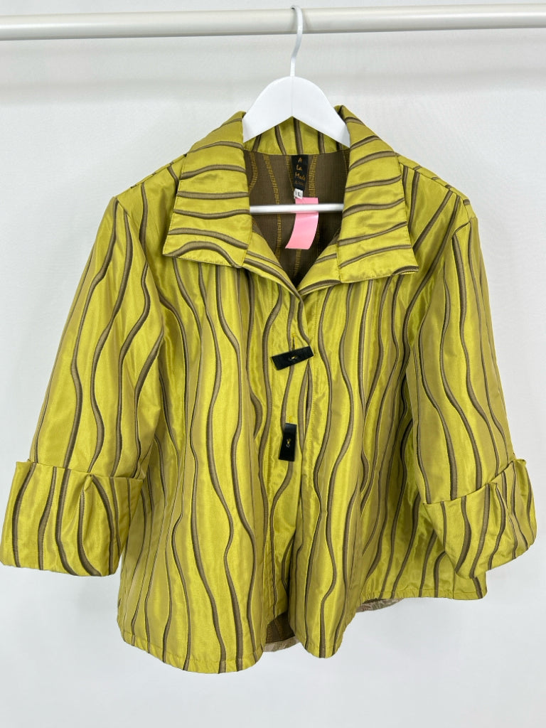 A LA MODE by XIAO Women Size L Chartreuse Jacket