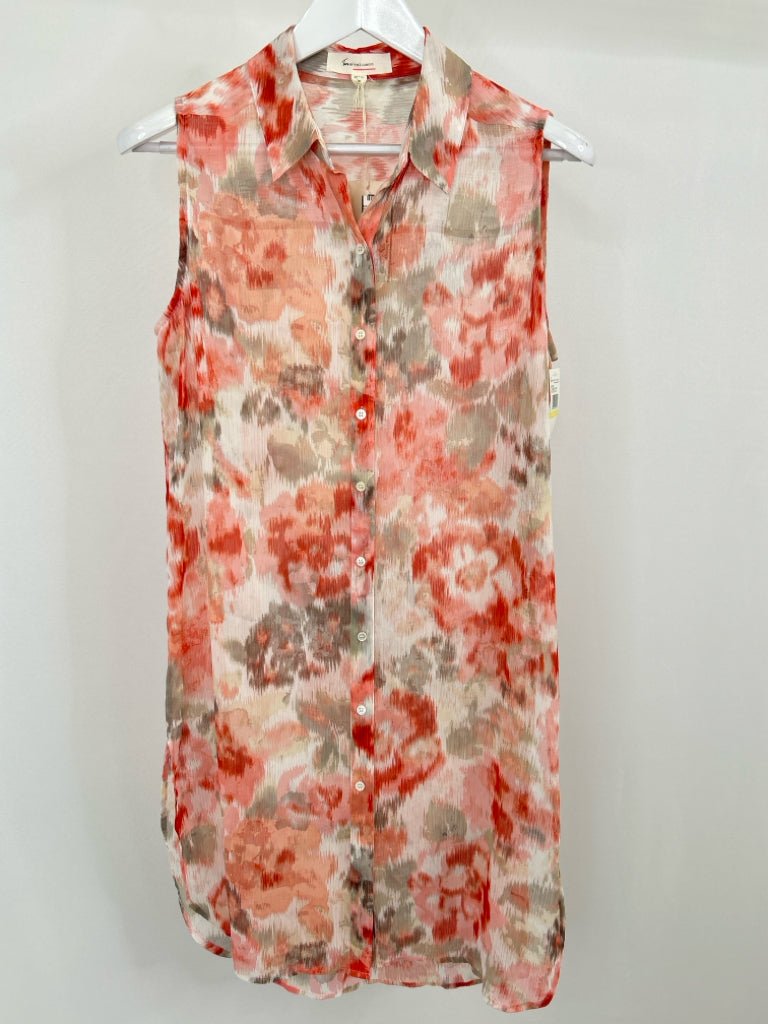 VINCE CAMUTO Size M Pink Floral Women's Tunic NWT