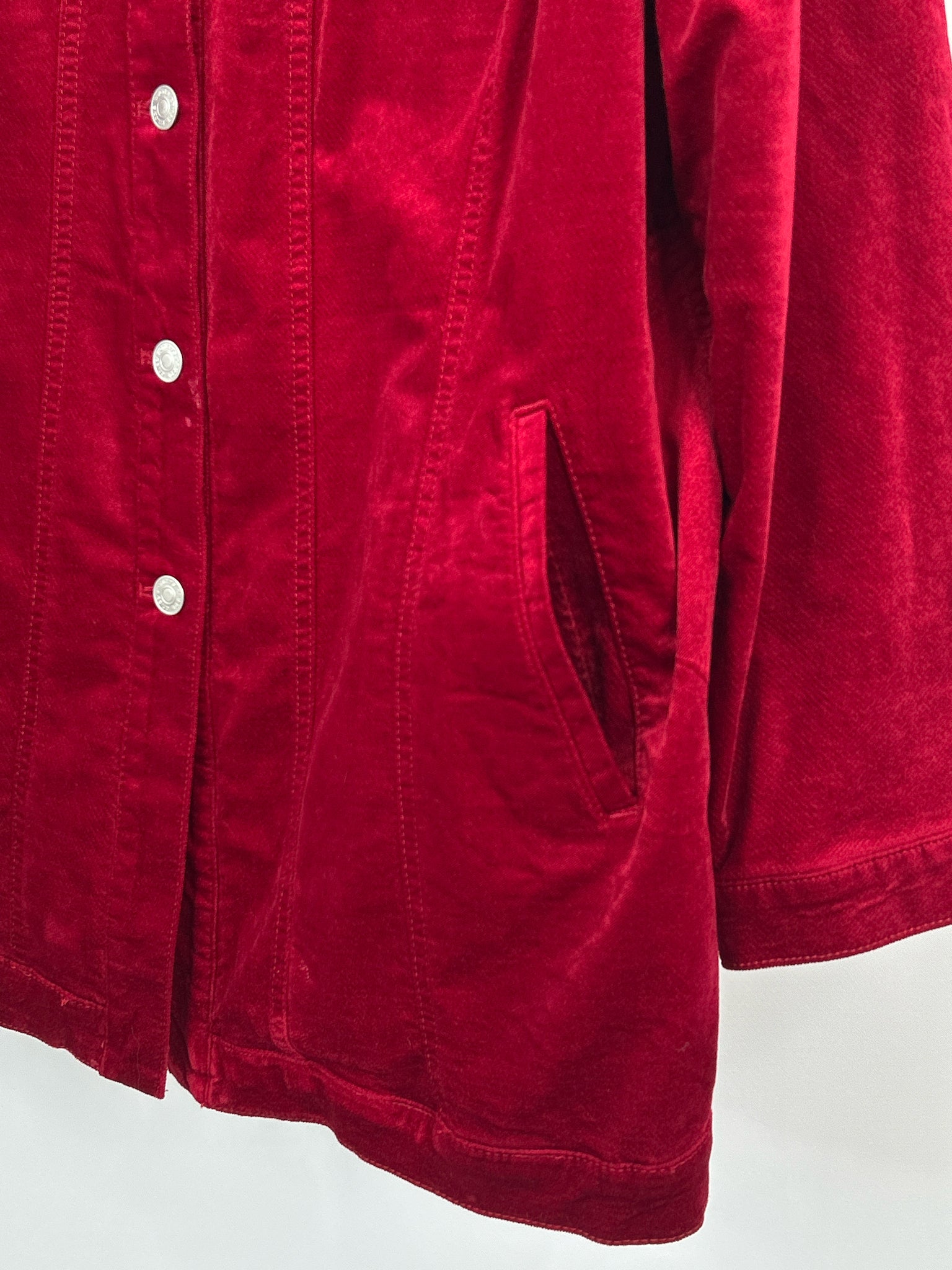 CHICO'S Size 16/18 Red Women Jacket