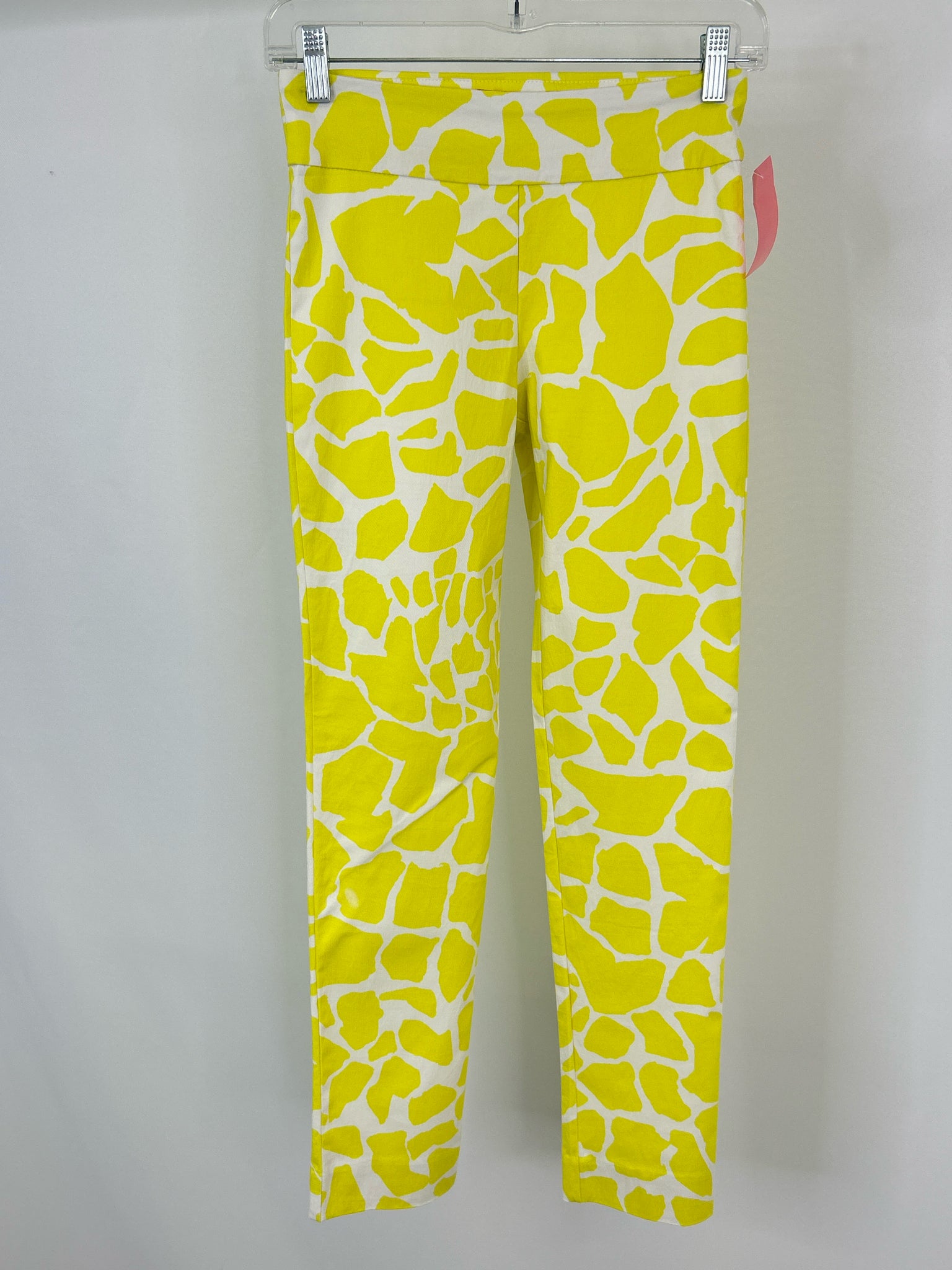 KRAZY LARRY Size 2 Yellow Print Women Pants