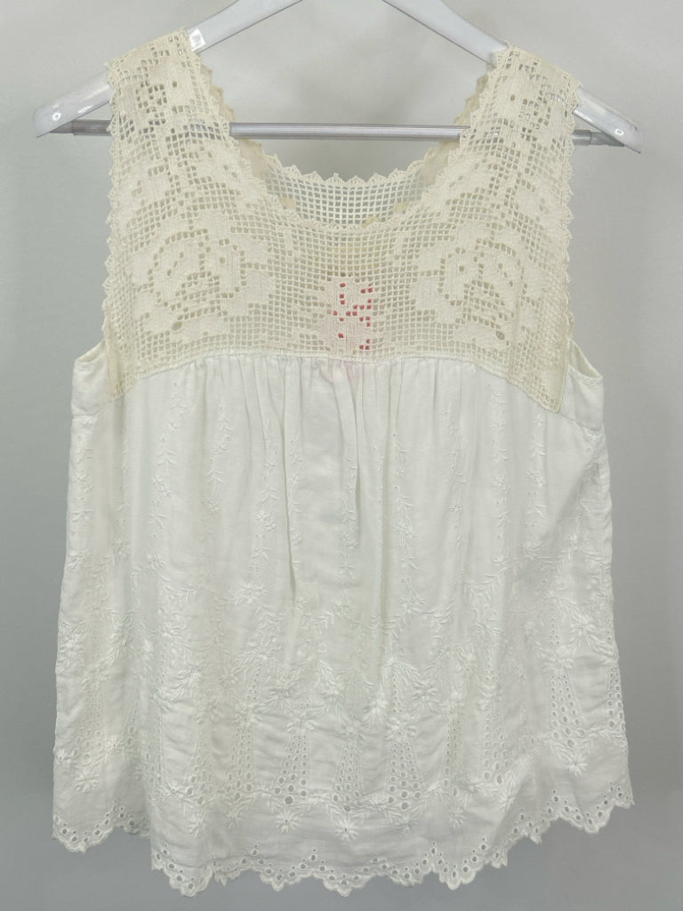 JOHNNY WAS Size M White Women's Top