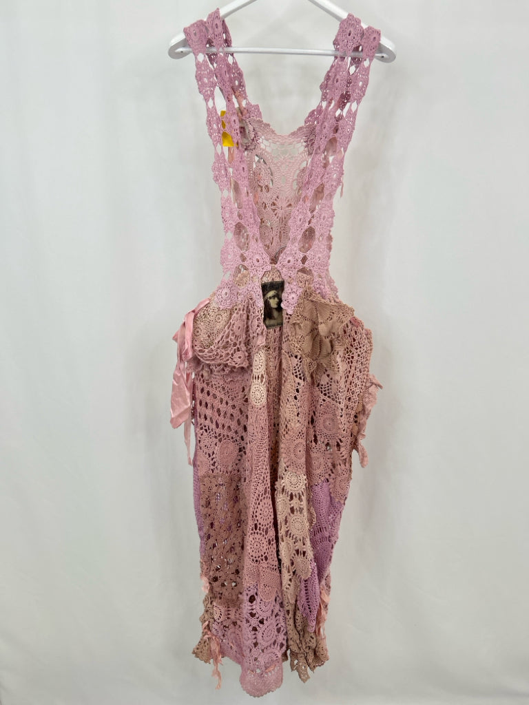 MAGNOLIA PEARL Pink Crochet Overall