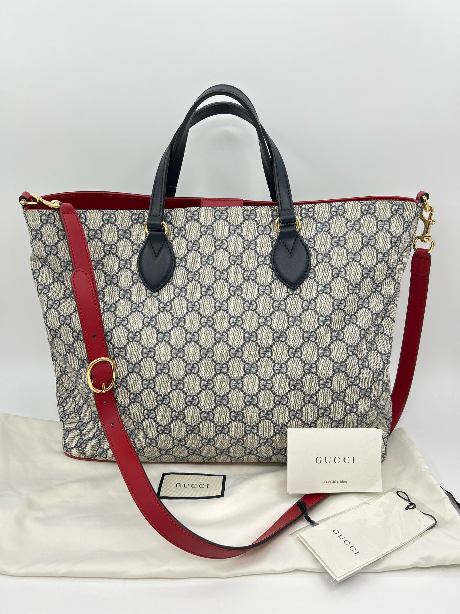 GUCCI BEIGE AND NAVY Women Tote