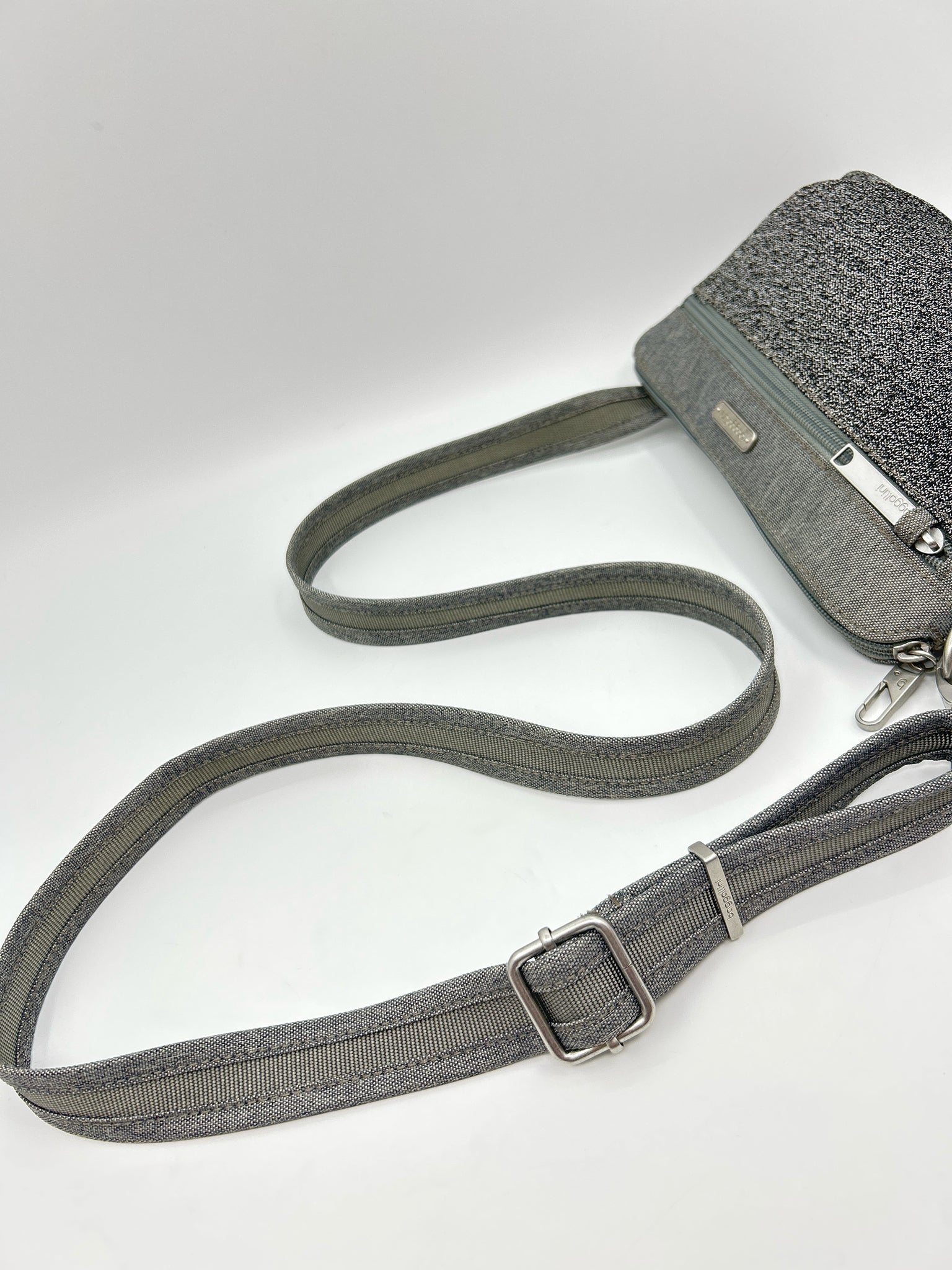 BAGGALLINI Grey & Black Women Purse