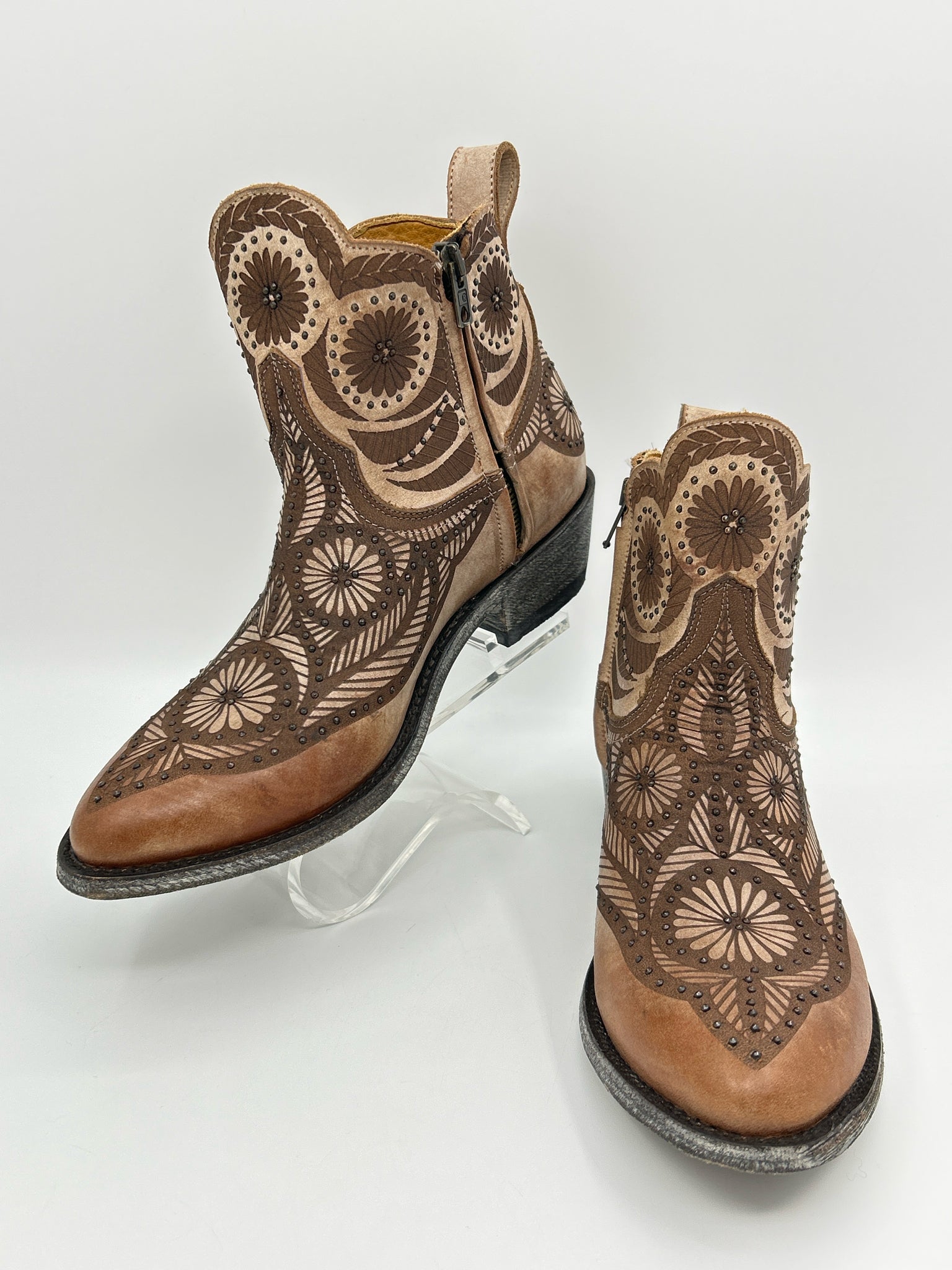 OLD GRINGO Size 7.5B Taupe Women Boots