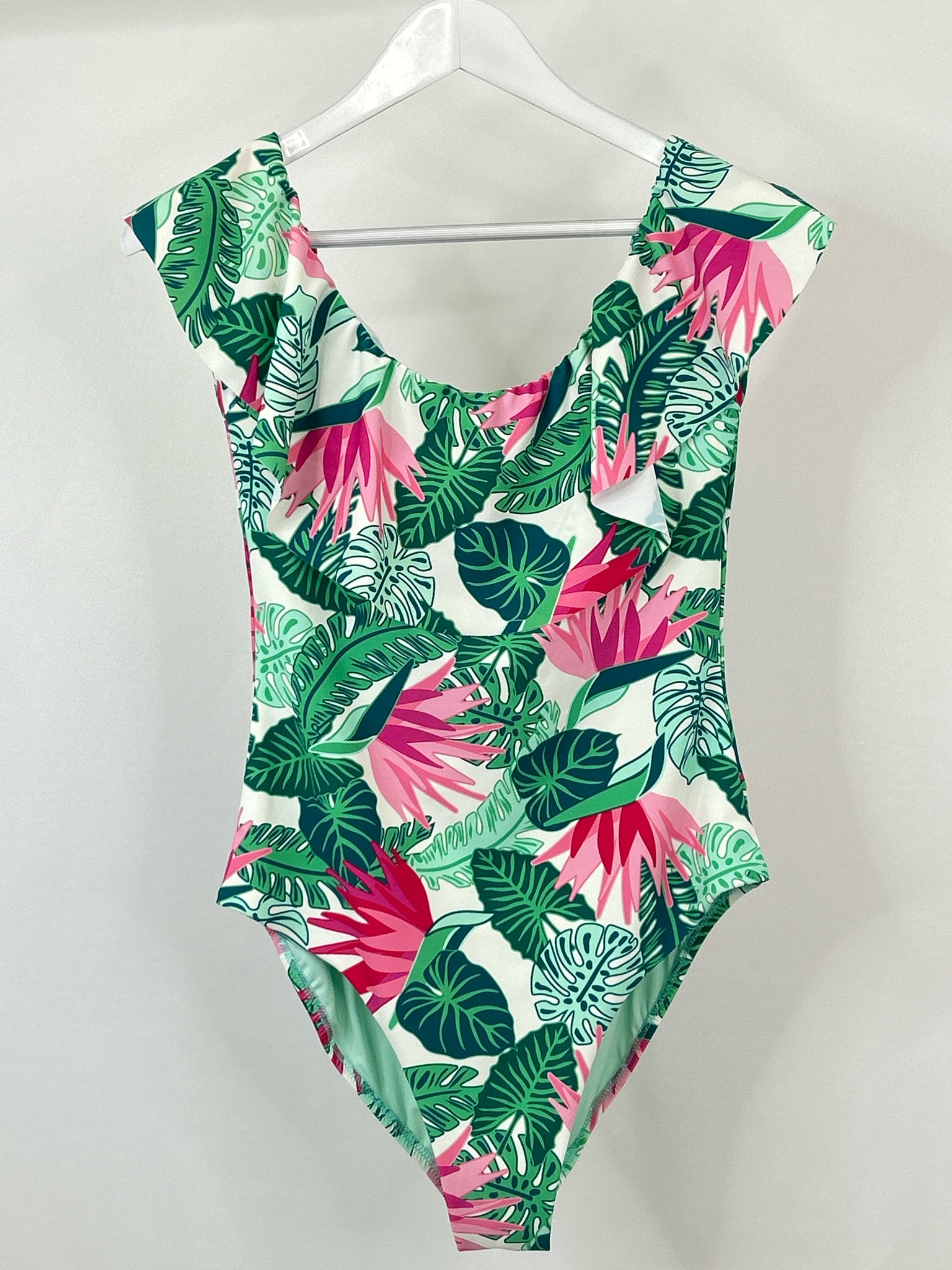 MATILDA JANE NWT Size M Green Floral Women Bathing Suit