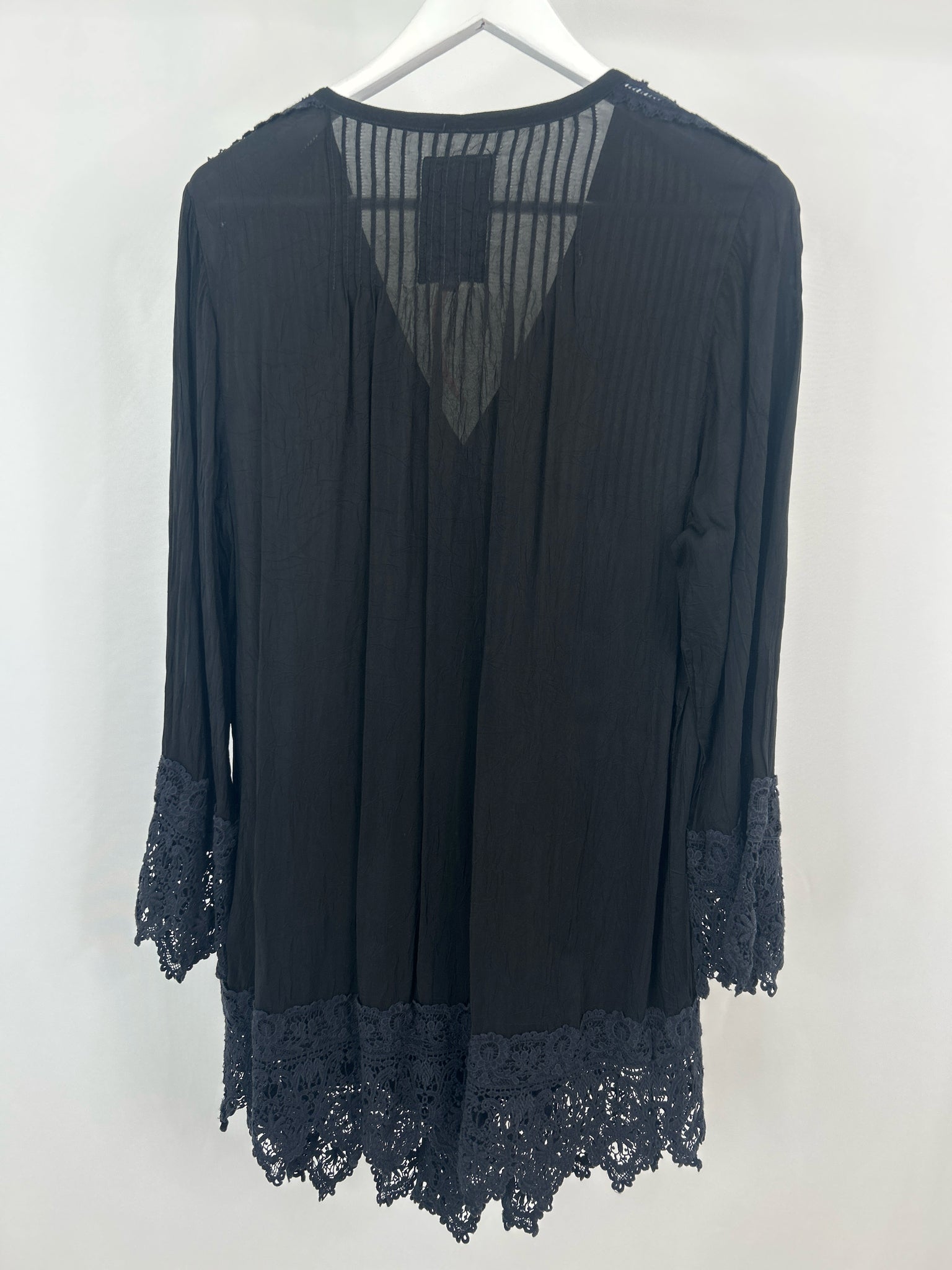 JOHNNY WAS Size L Black Women Dress