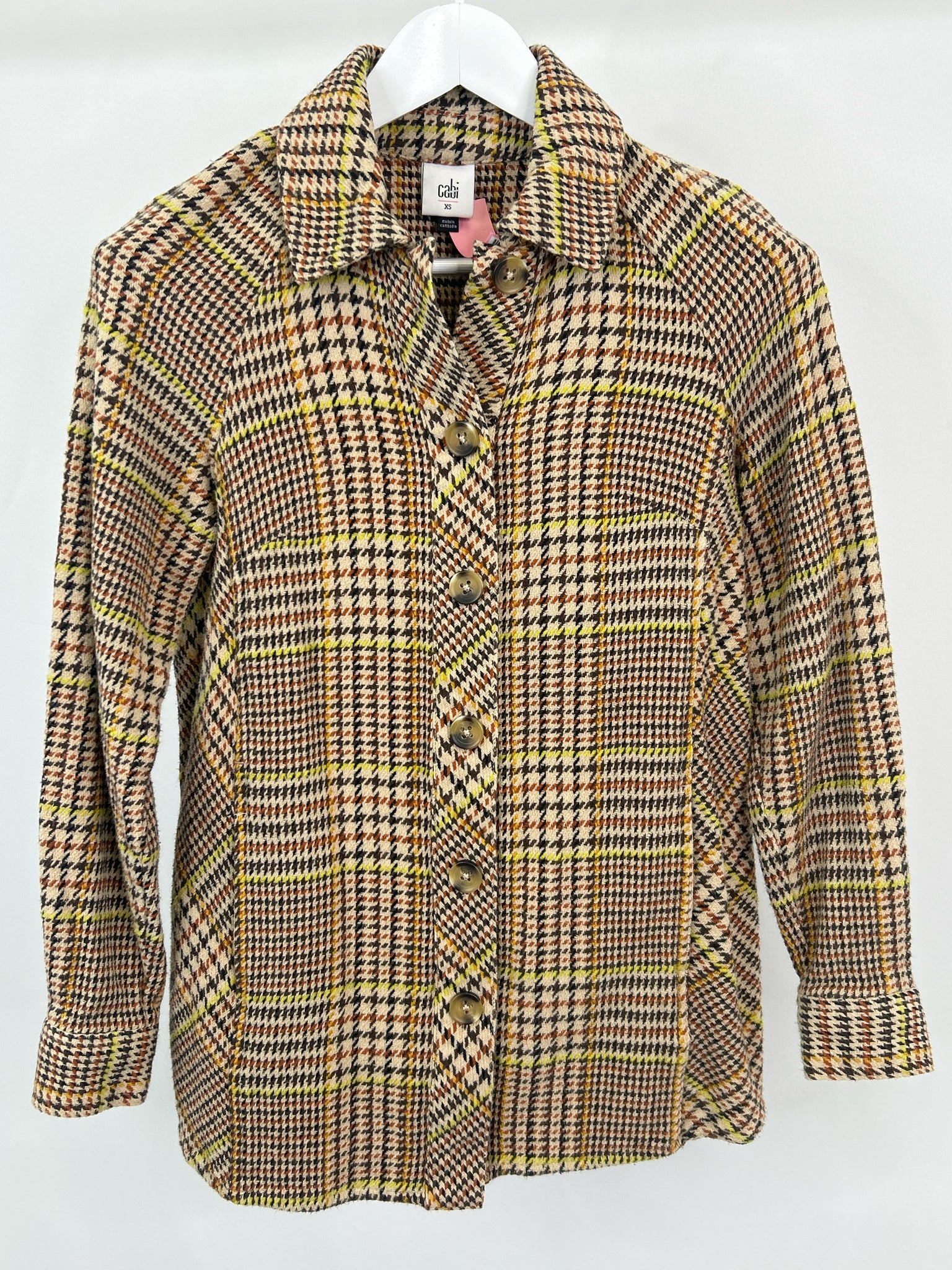 CABI Size XS Brown Print Women Jacket