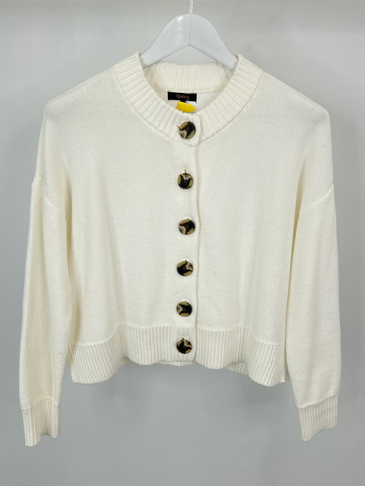 QUINCE Size S White Women Cardigan